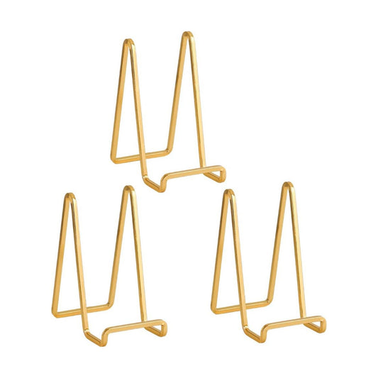Metal Plate Stands for Display / Gold-6 Inch / 6 Inch / Set of 3