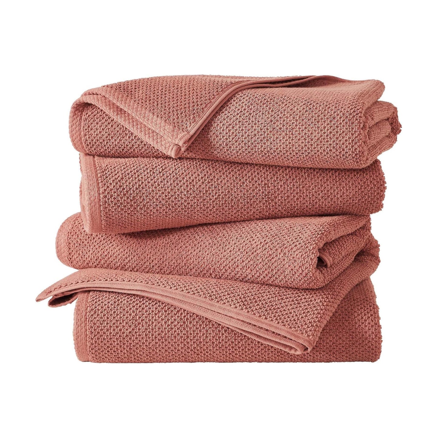 Great Bay Home 100% Cotton 4 Pack 54x27 Bath Towel Set - Absorbent, Quick-Drying, Durable Towels for Bathroom Decor