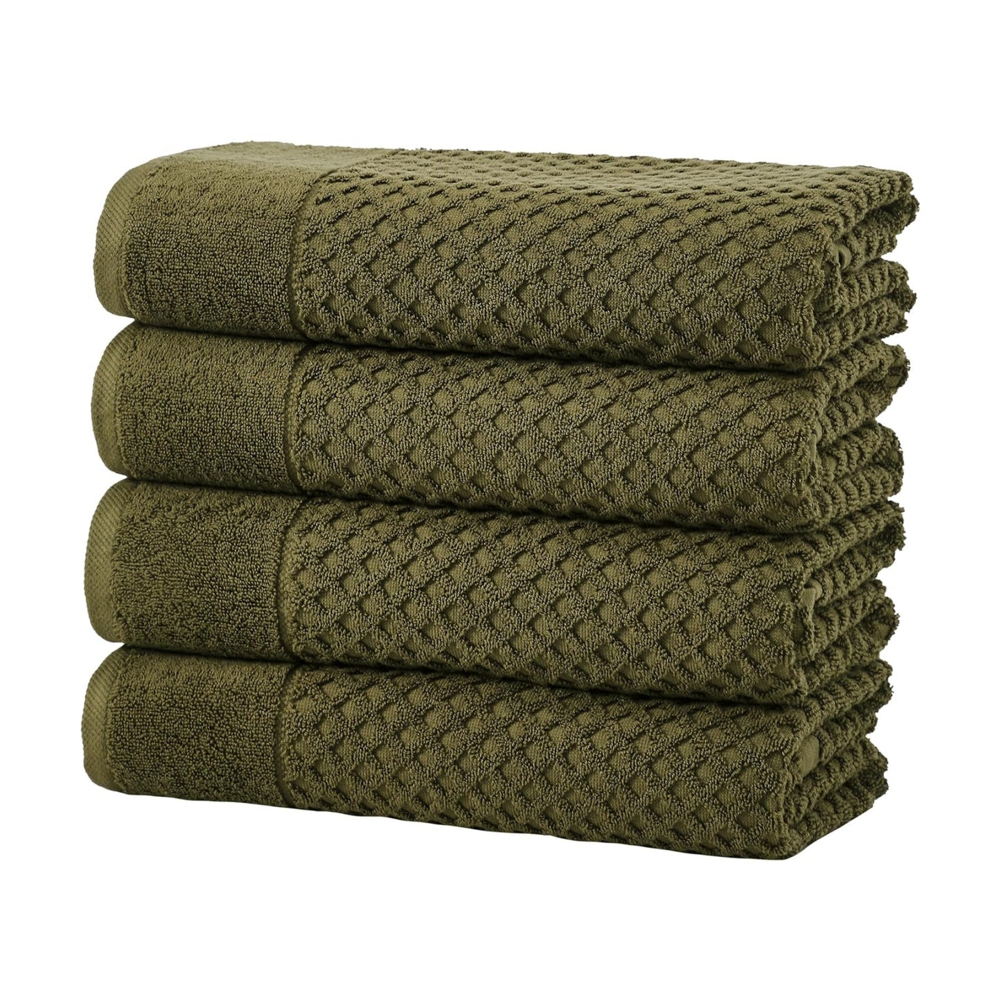 Great Bay Home Bath Towels - 100% Cotton 4 Pack 54x27 Bath Towel Set - Absorbent, Durable, Quick-Dry Towels for