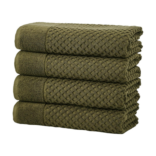 Great Bay Home Bath Towels - 100% Cotton 4 Pack 54x27 Bath Towel Set - Absorbent, Durable, Quick-Dry Towels for