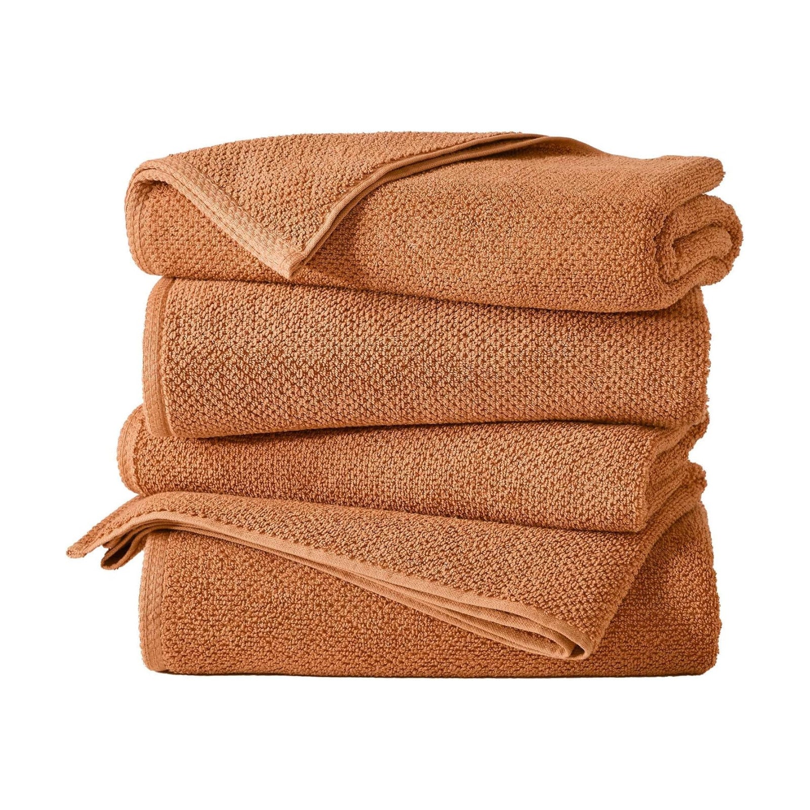 Great Bay Home 100% Cotton 4 Pack 54x27 Bath Towel Set - Absorbent, Quick-Drying, Durable Towels for Bathroom Decor