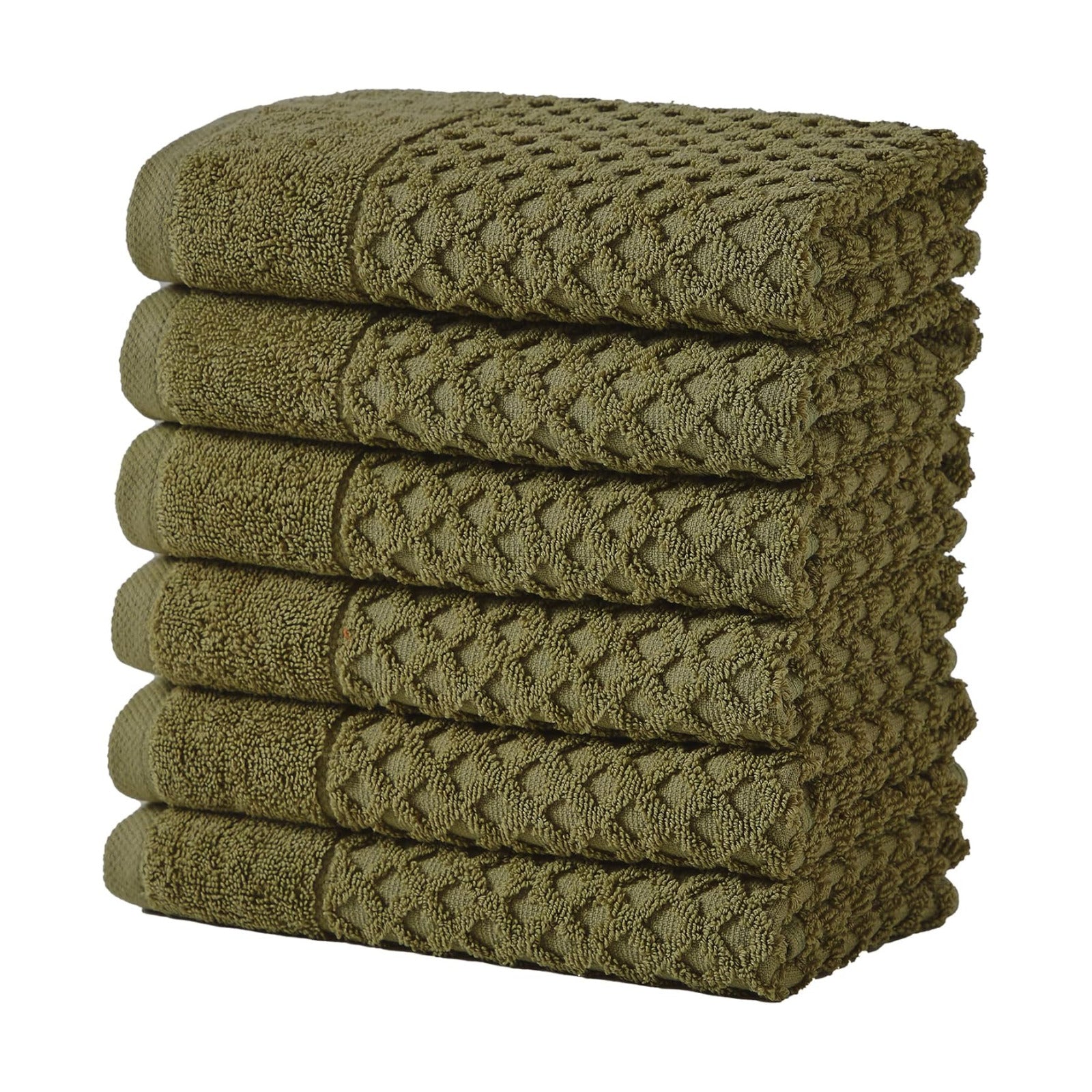 Great Bay Home Hand Towels - 100% Cotton 6 Pack 26x16 Hand Towel Set - Absorbent, Durable, Quick-Dry Towels for