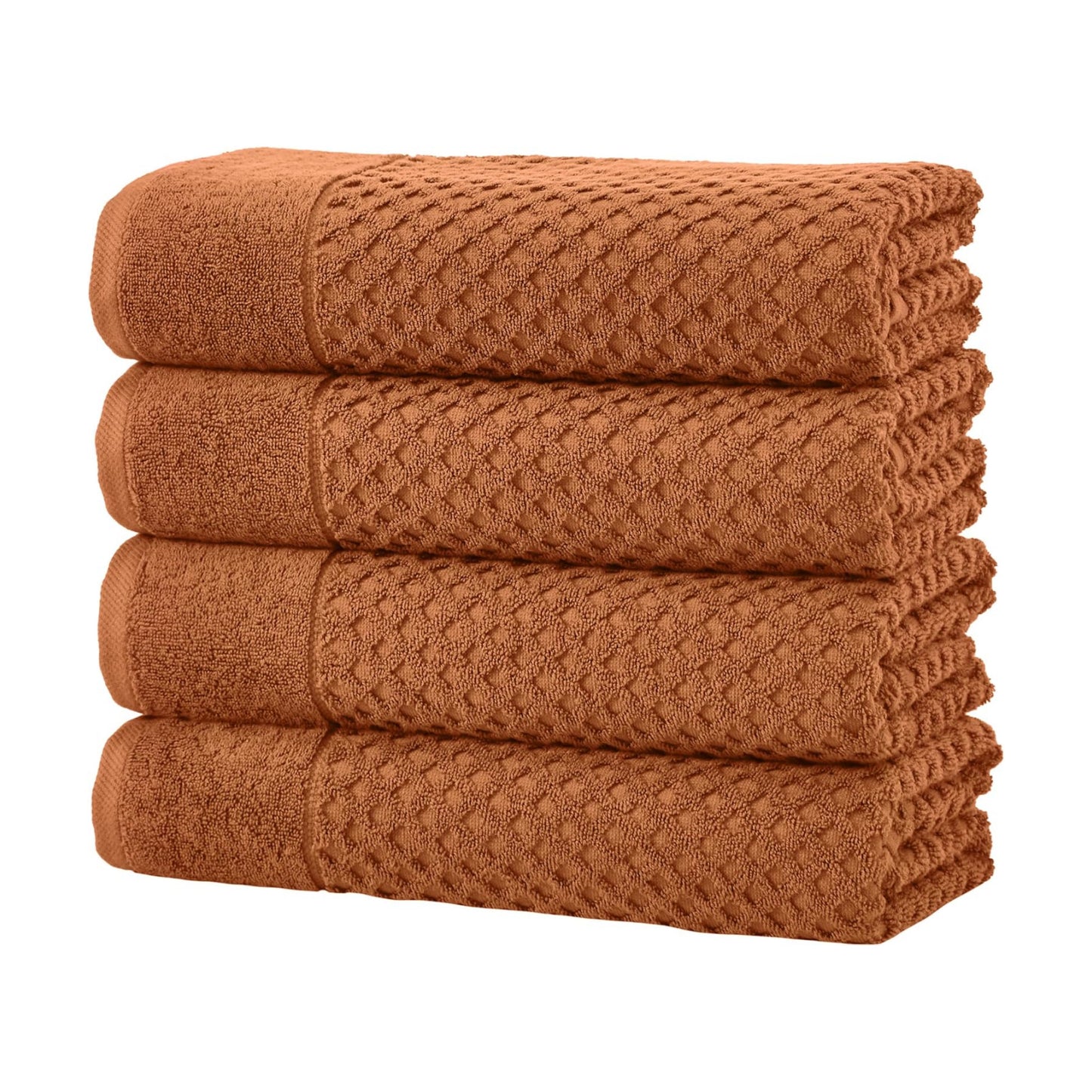 Great Bay Home Bath Towels - 100% Cotton 4 Pack 54x27 Bath Towel Set - Absorbent, Durable, Quick-Dry Towels for