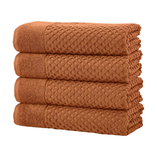 Great Bay Home Bath Towels - 100% Cotton 4 Pack 54x27 Bath Towel Set - Absorbent, Durable, Quick-Dry Towels for