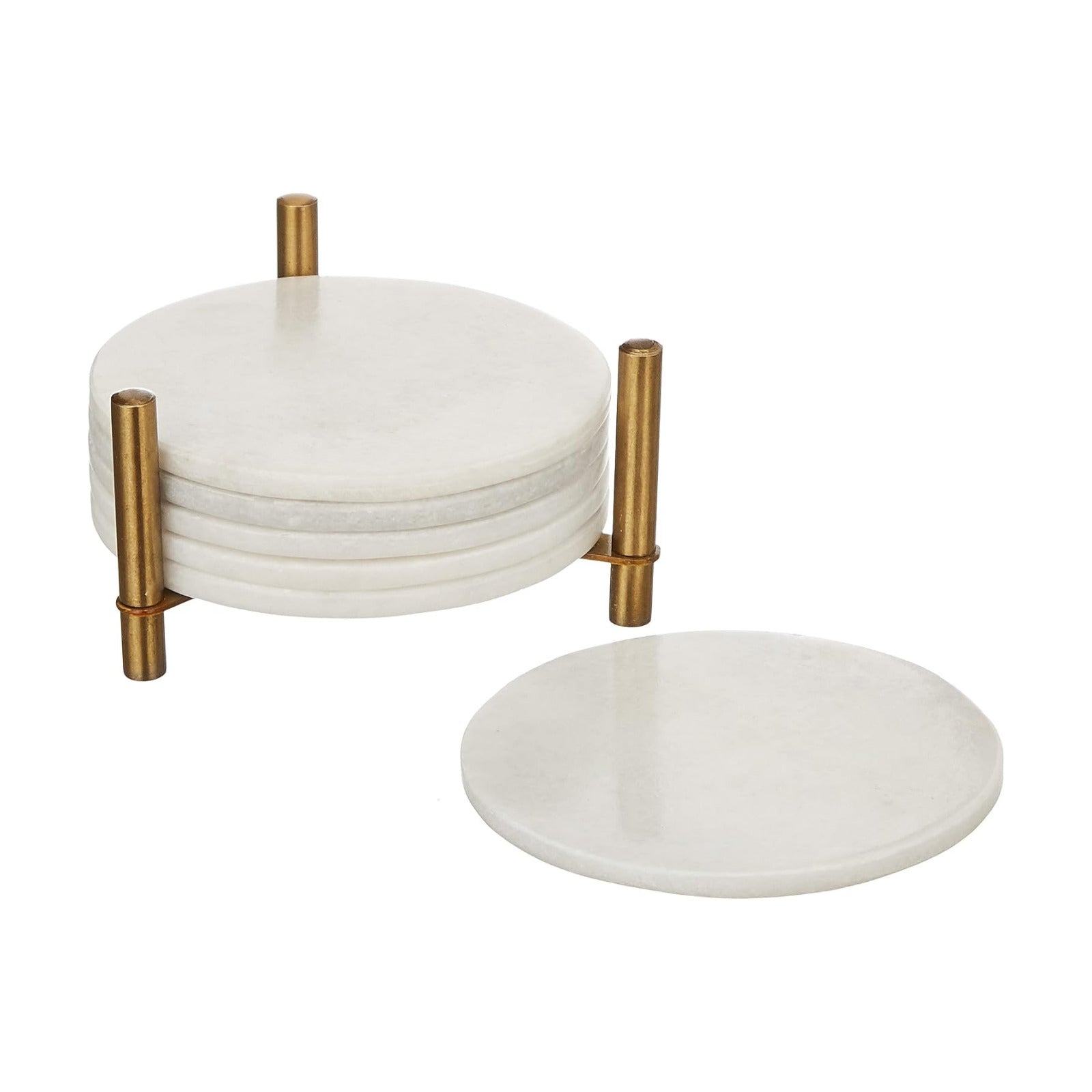 Stone Coasters Set / Natural / Set of 6