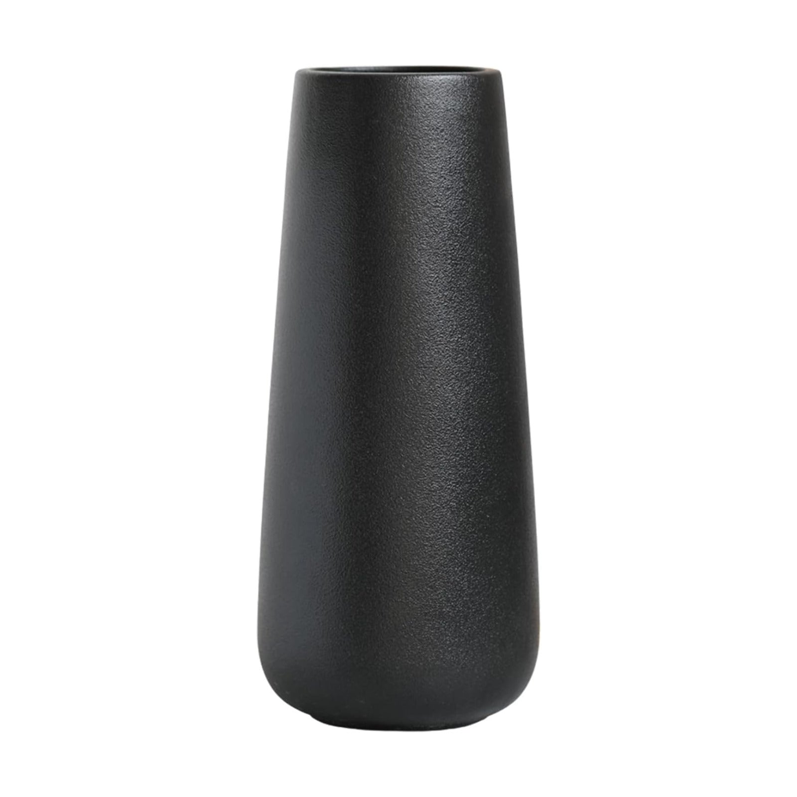 Rustic Style Decorative Vases / Tall 11 Inch / 28 Cm / Matt Black / 11 Inch