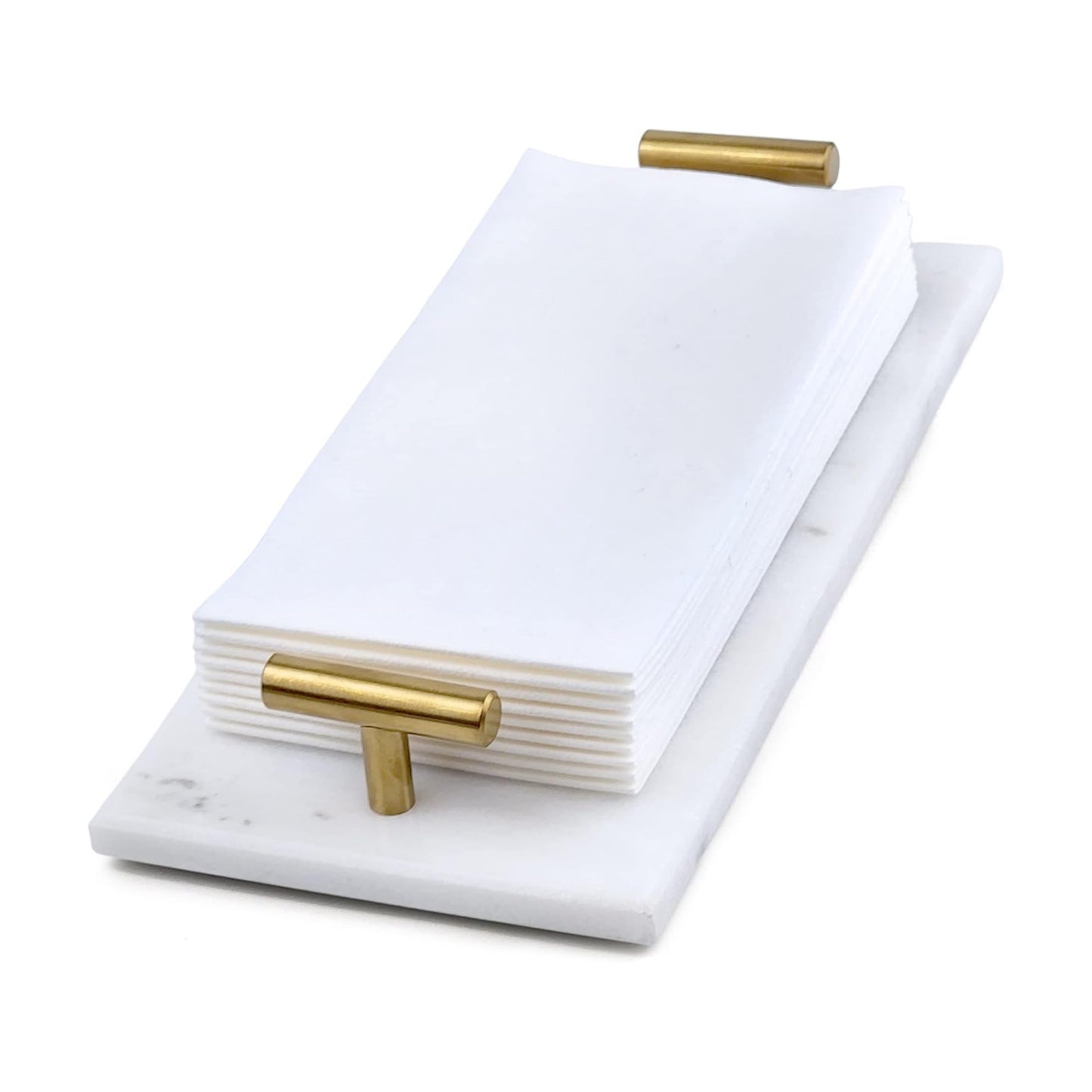 Marble-Tray / Guest Towel Holder Tray / White