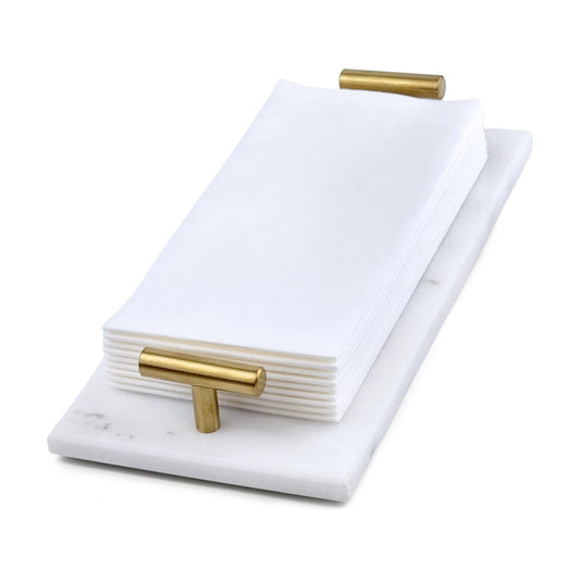 Marble-Tray / Guest Towel Holder Tray / White