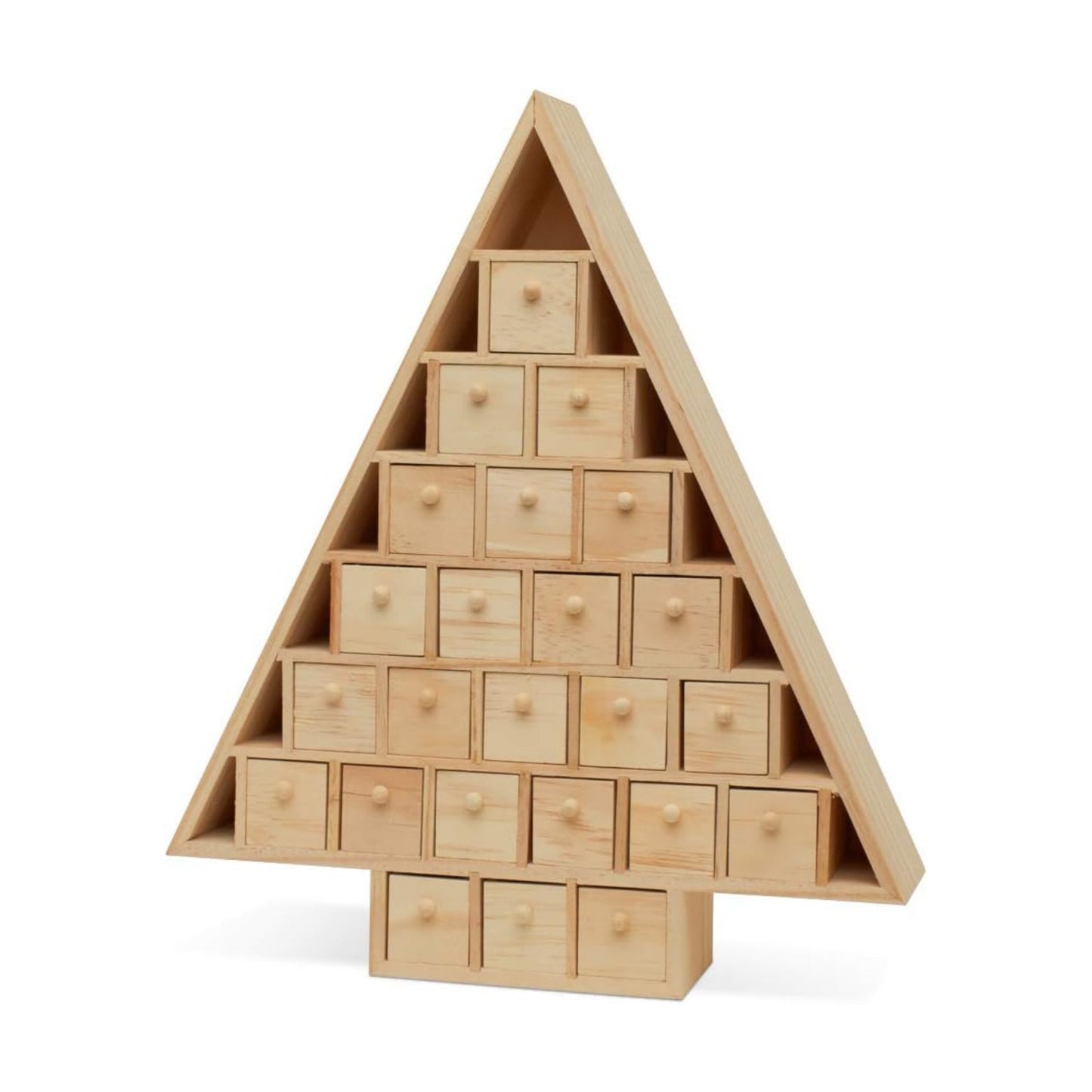 Advent Calendar 2024, Wooden Advent Calendars, Tree Shaped 15 Inch x 13 Inch, Pack of 4 Christmas Advent Calendar 2024