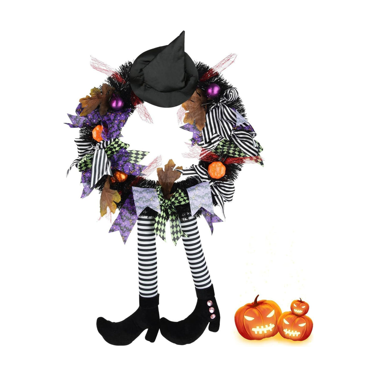 SHAVINGFUN Halloween Wreath-Halloween Wreaths for Front Door