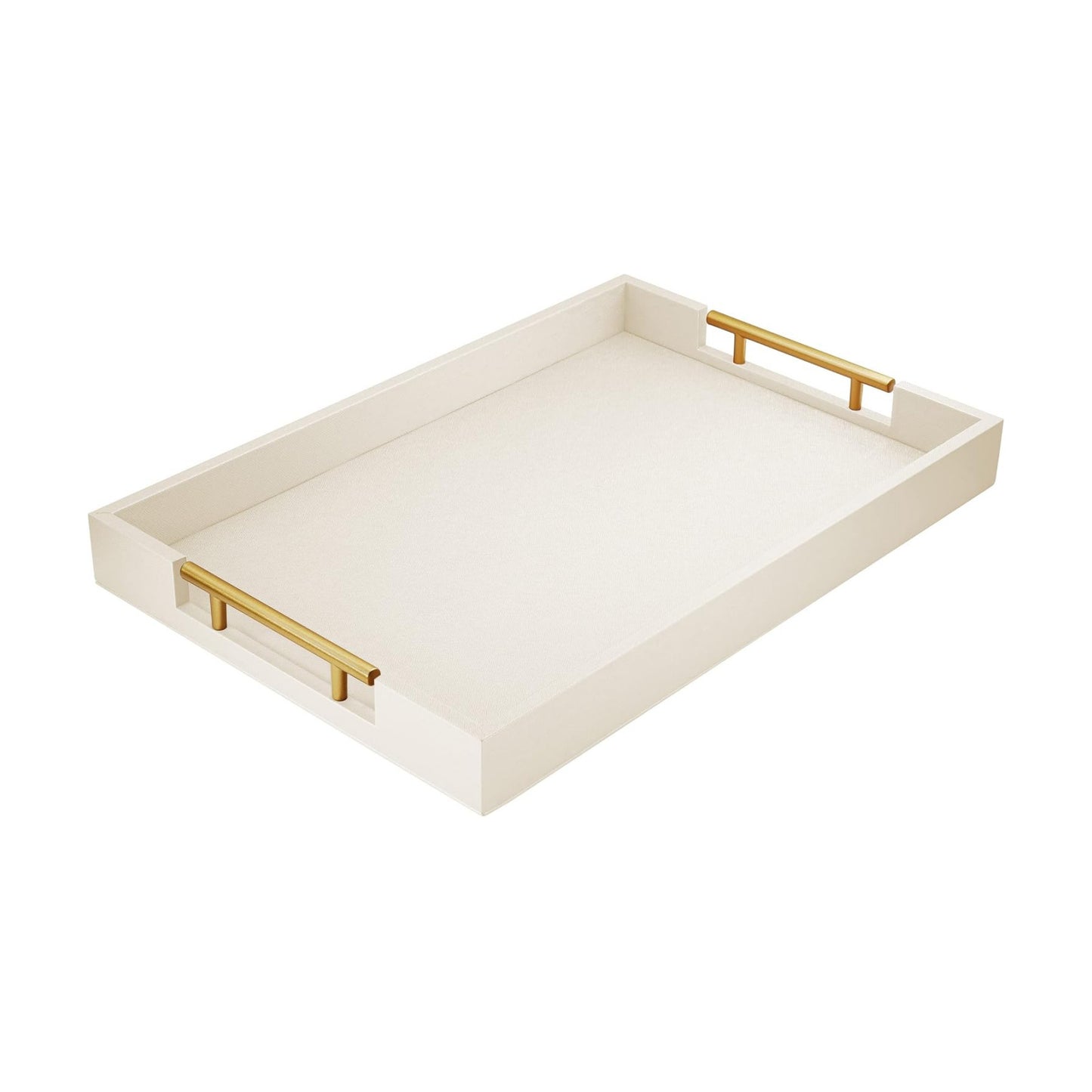 Wood Serving Tray / White / 17 x 12 x 1.8