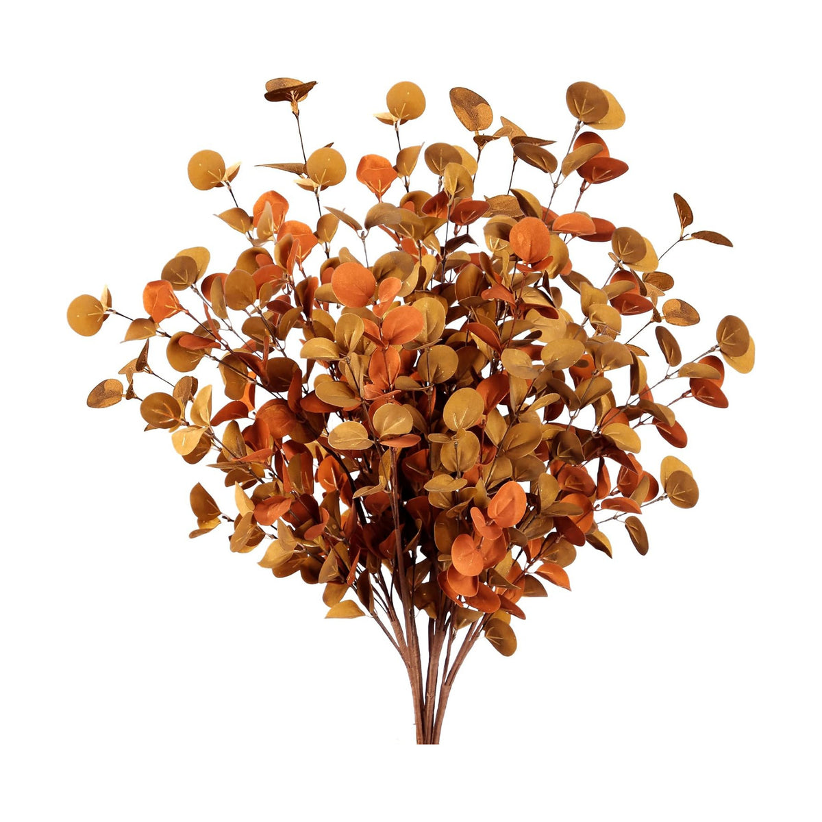 Sggvecsy 6 Pcs Artificial Eucalyptus Stems Fall Eucalyptus Leaves Autumn Leaf Branches Fall Decorations with Foam Fall Leaves for Home Floral Arrangement Autumn Festival Thanksgiving Decor