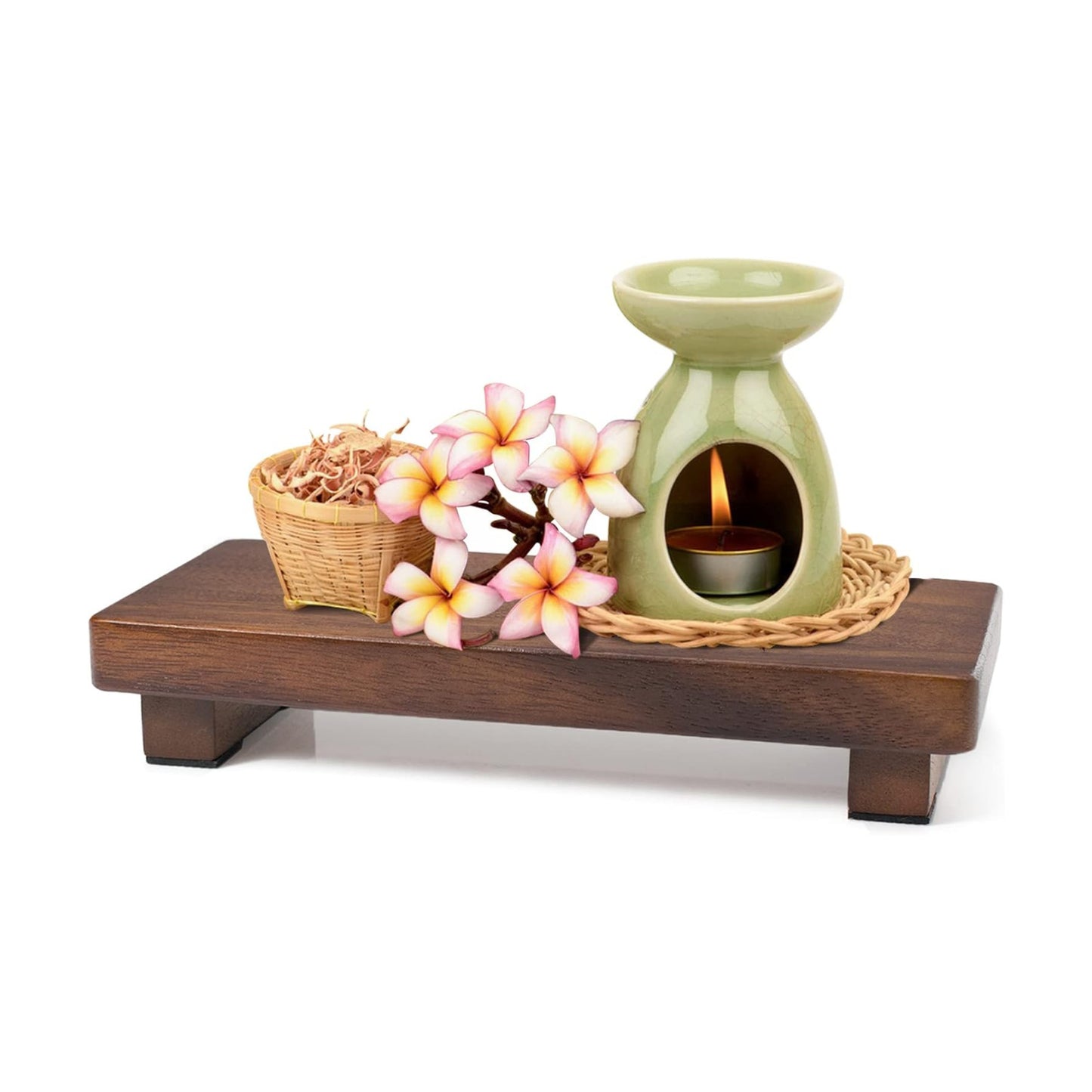 Walnut Wood Pedestal Stand