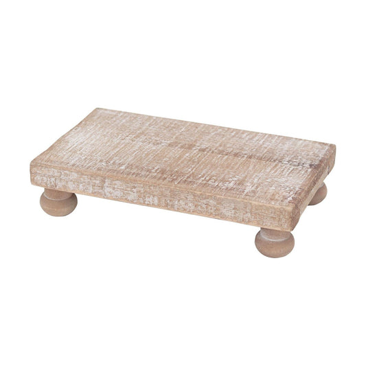 Farmhouse Wood Pedestal Stand Riser Soap Tray / 7.9 x 4.9