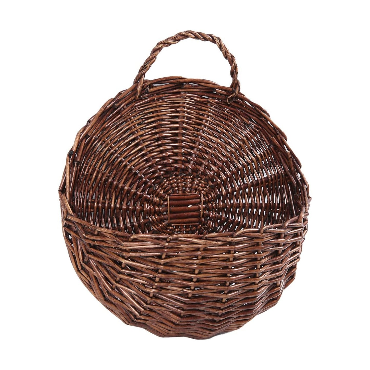JJSQ Handmade Woven Wicker Hanging Storage Basket / Brown