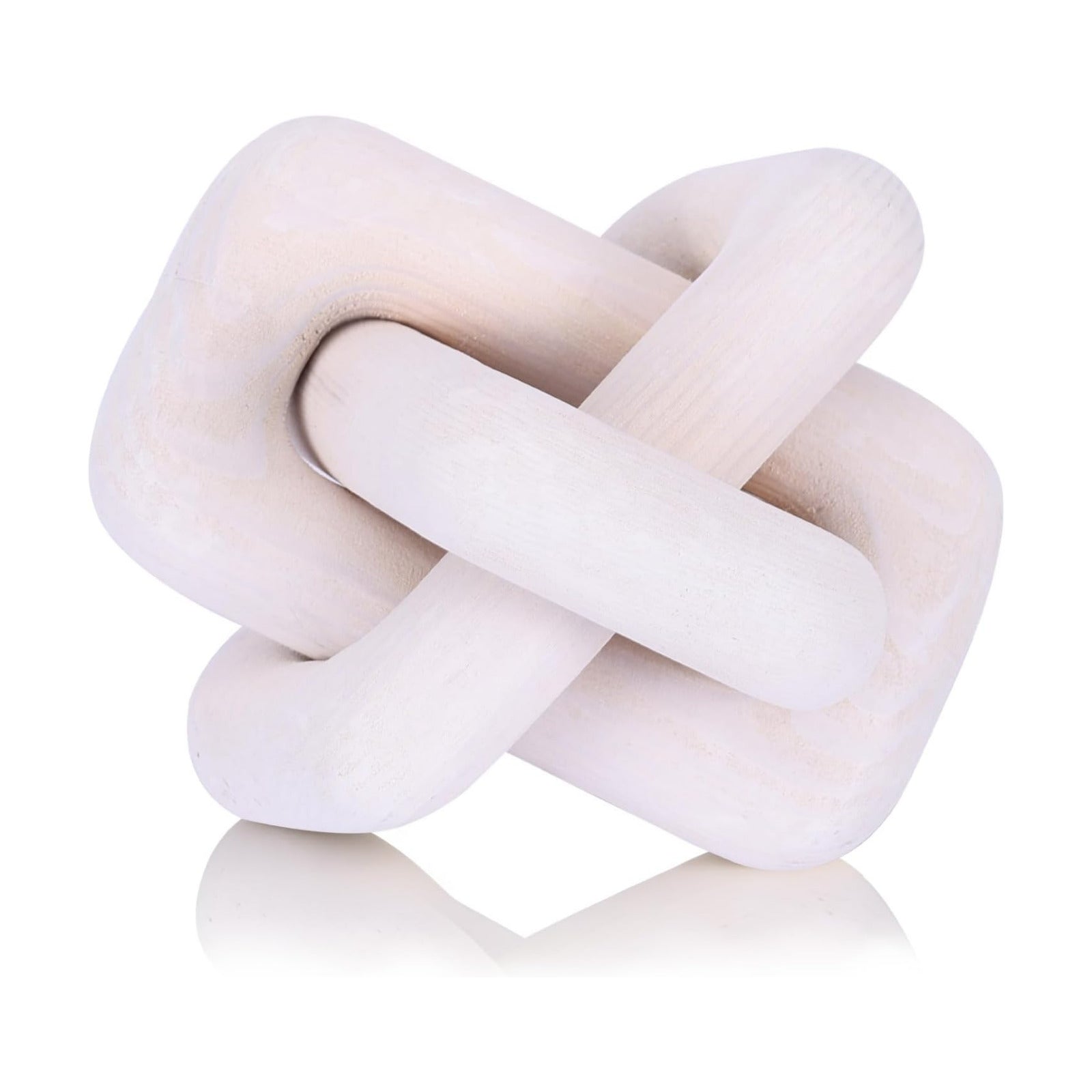 Wooden Knot Decoration Bohemian Decoration Hand-Carved Knot Autumn Winter Home Decor / White