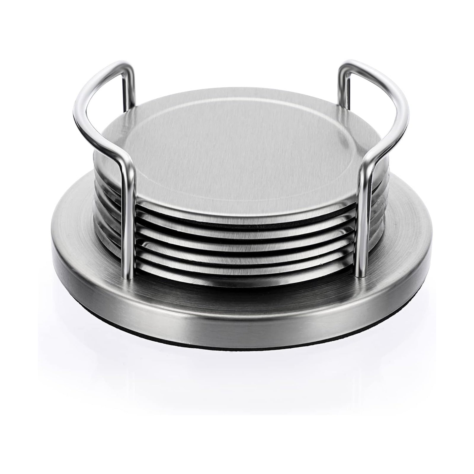 Holder & Sponge Bottom / Silver / Set of 6