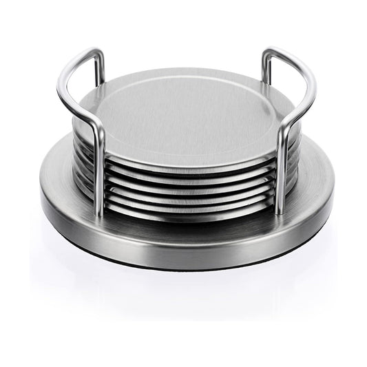 Holder & Sponge Bottom / Silver / Set of 6