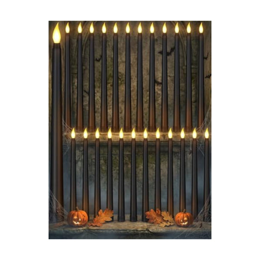 Treela Battery Operated LED Taper Candles,Basic,11 Inch,Black