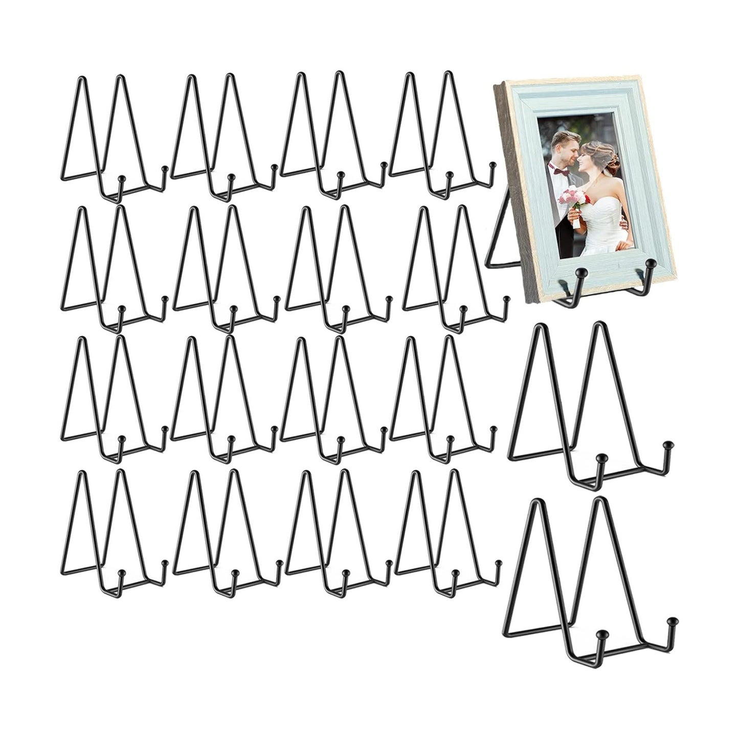 Metal Plate Holders Display Stands Can Be Used for Picture Stand / Round / 4.5 Inch / Set of 18