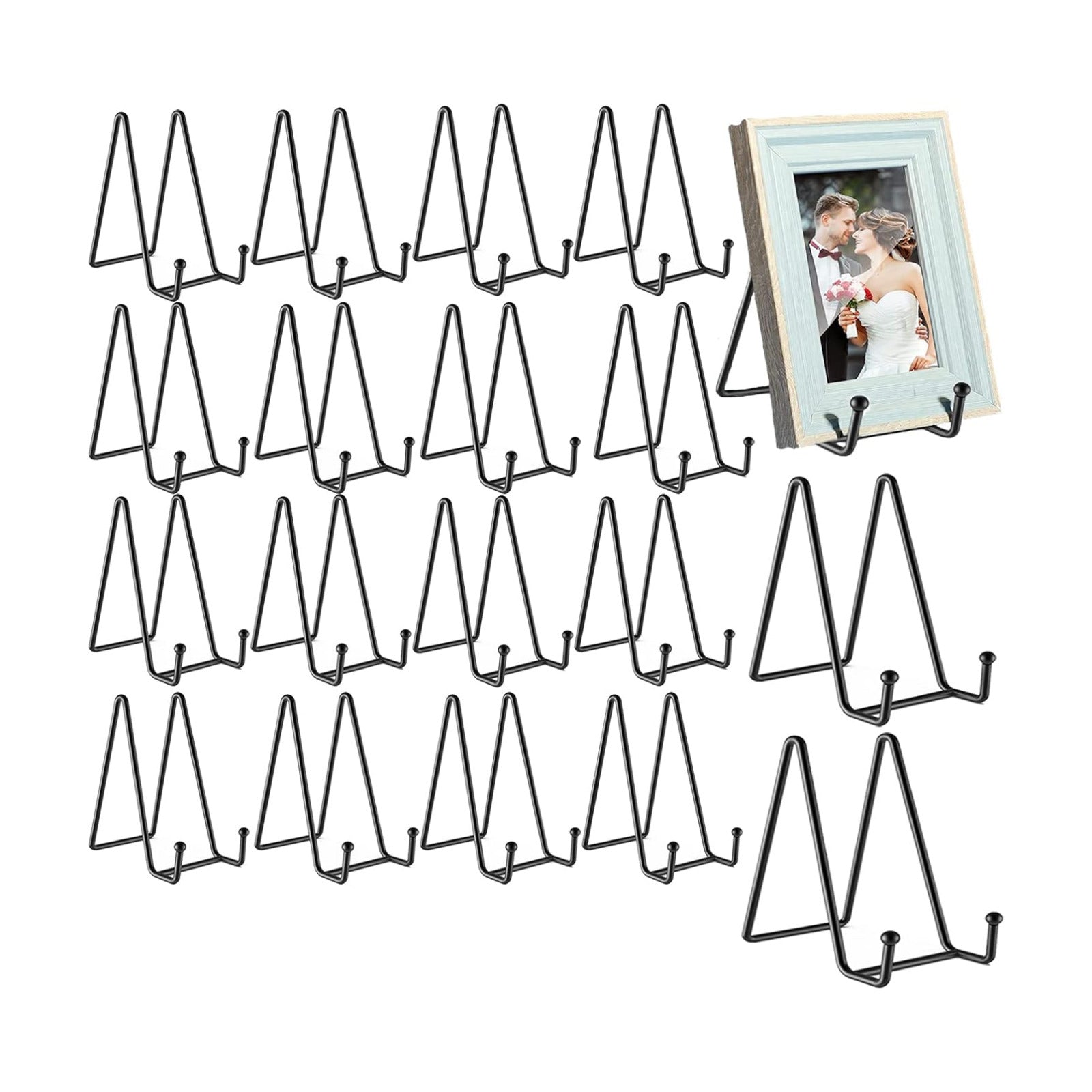 Metal Plate Holders Display Stands Can Be Used for Picture Stand / Round / 4.5 Inch / Set of 18