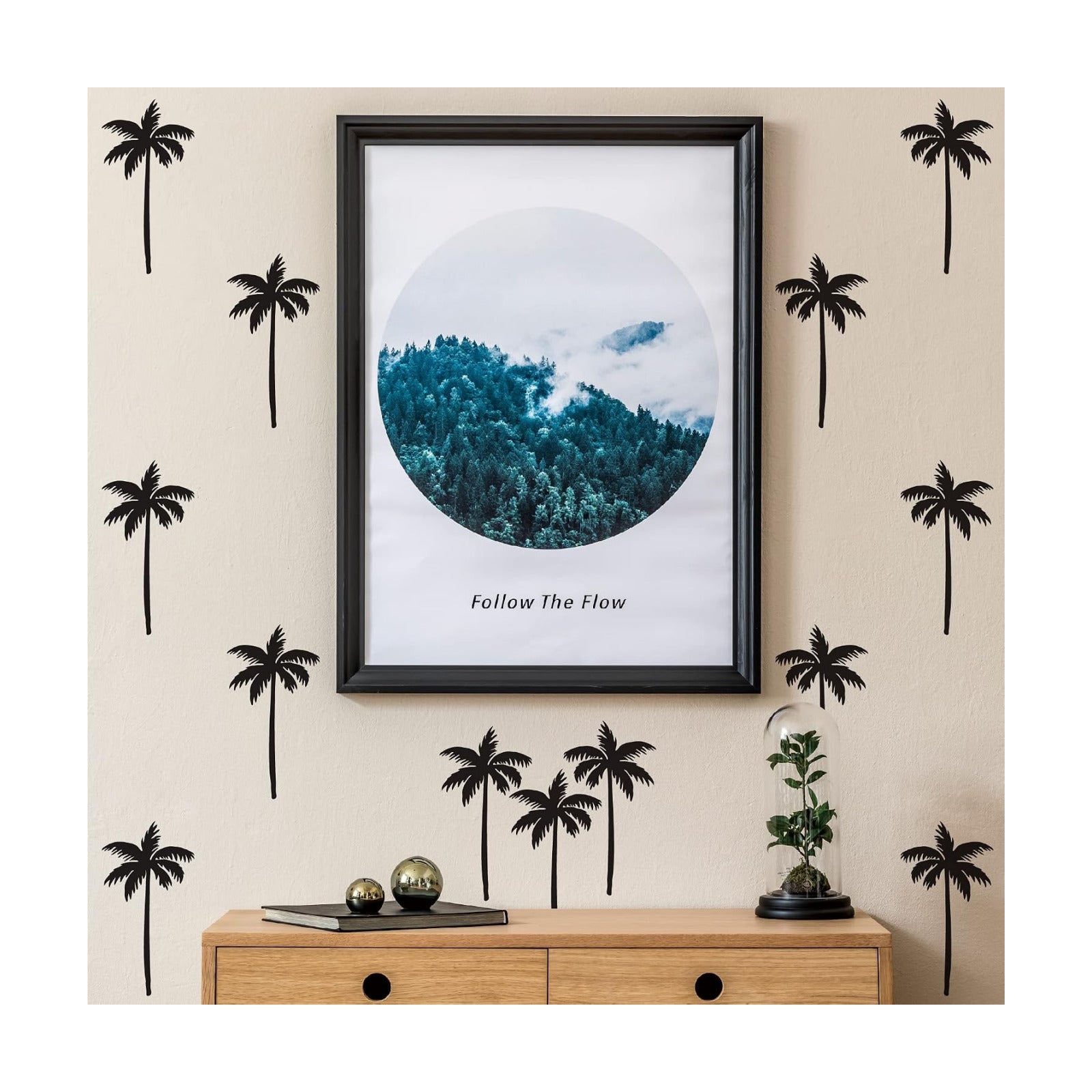 Peel and Stick Modern Wall Stickers for Nursery Kids Room / Black