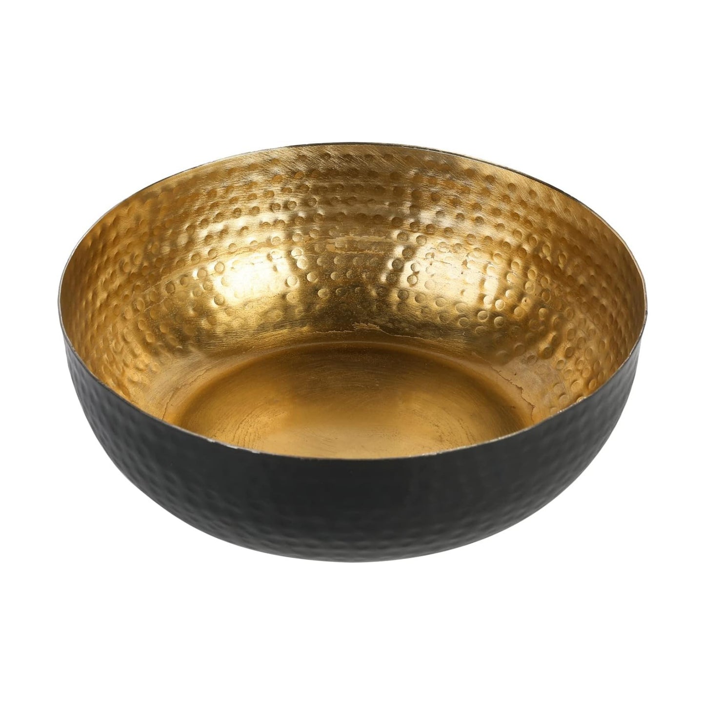 Metal Hammered Decorative Bowl / Black