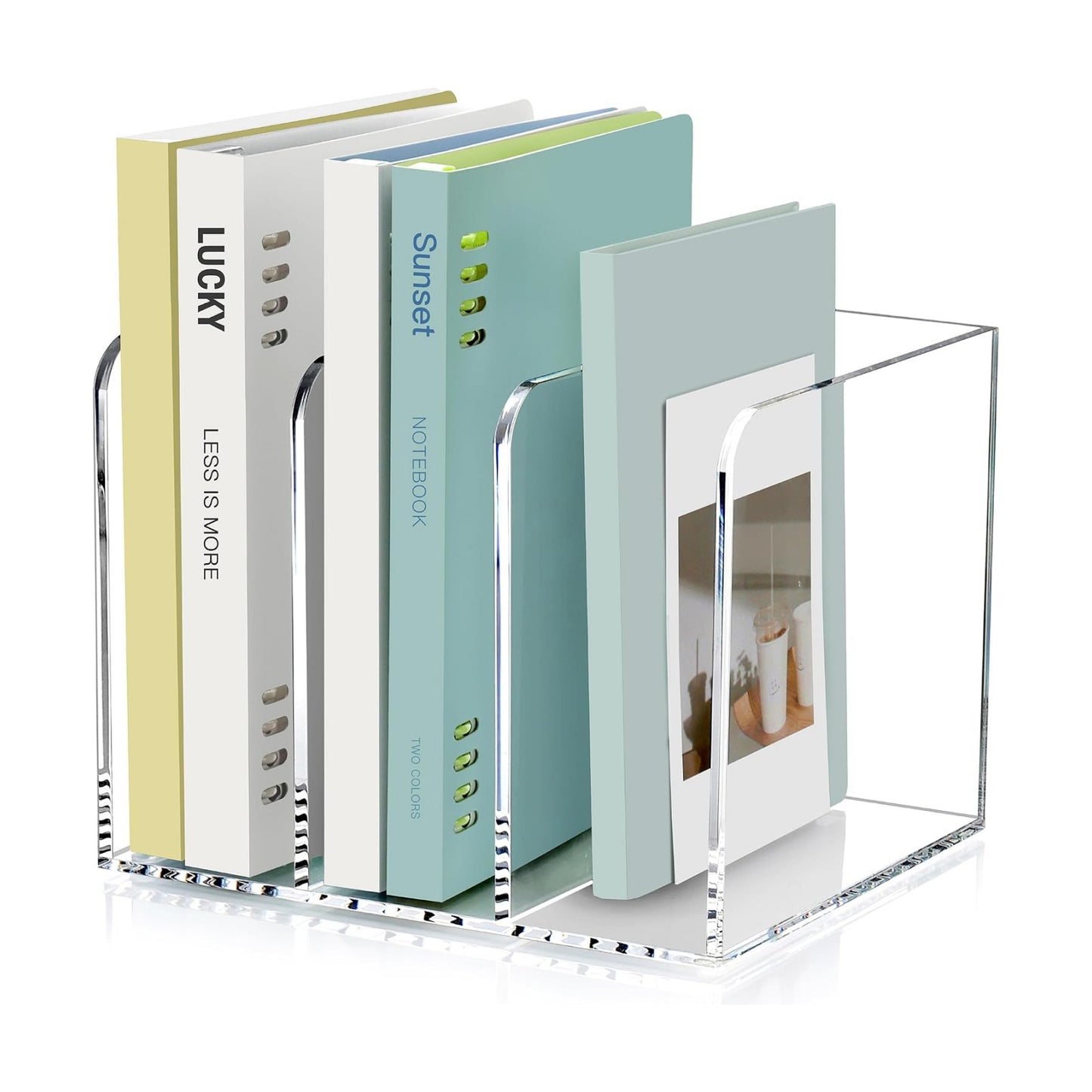 Acrylic Magazine Holder Desk Organizer Workspace Sorters / B5 File Rack / Clear