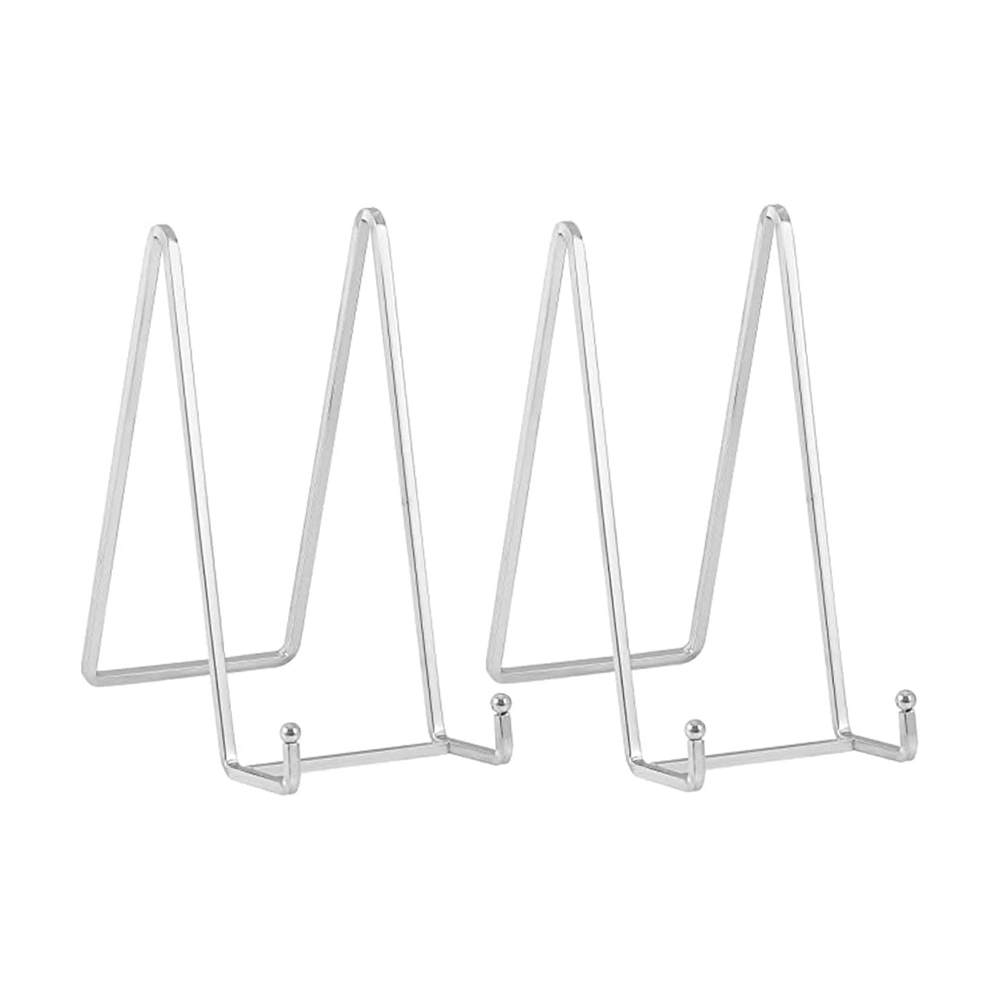 Metal Plate Stands for Display / Silver / 8 Inch