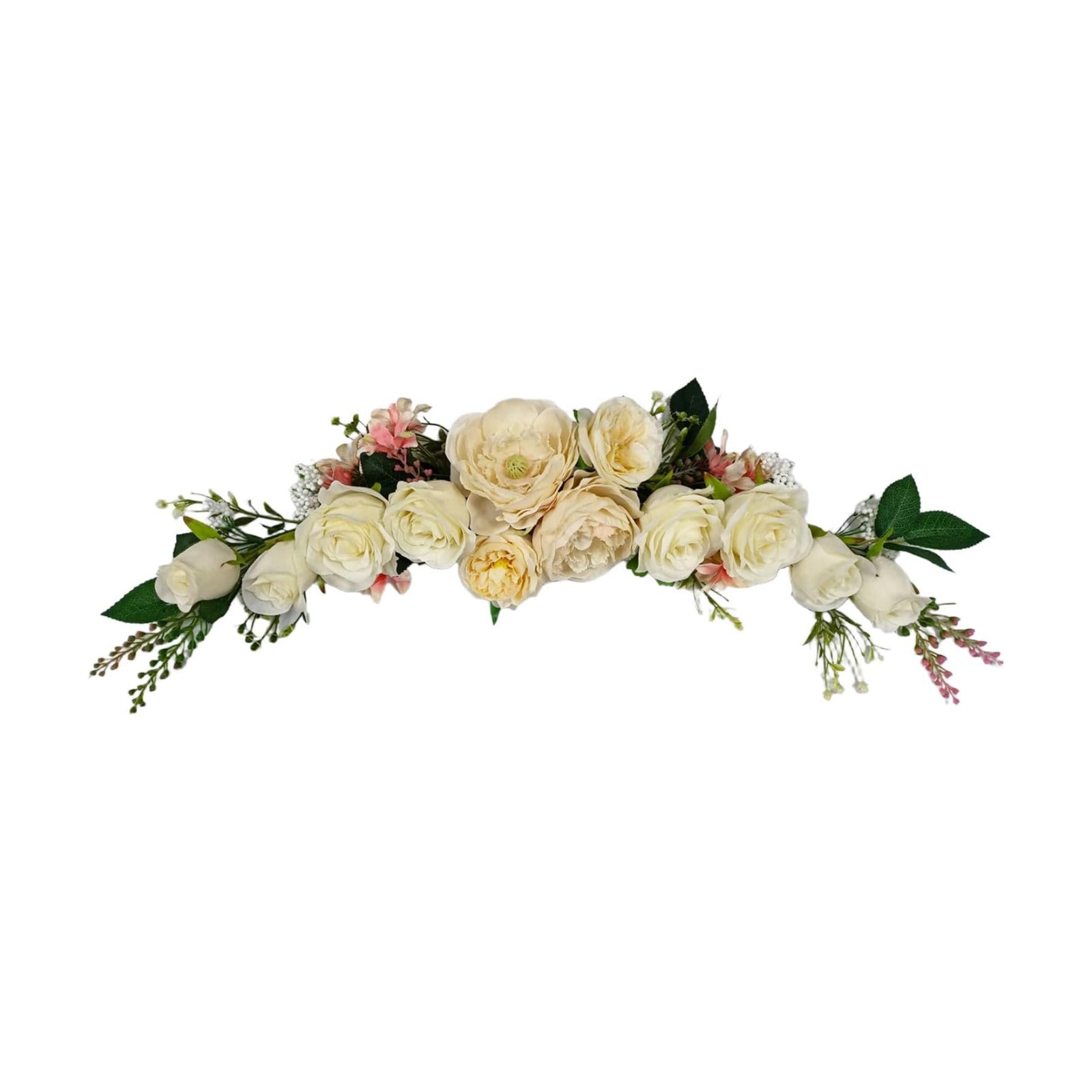Artificial Flower Swag for Door / Champagne