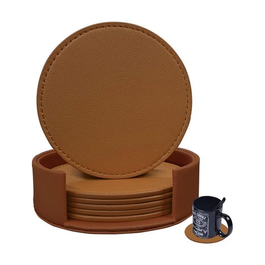 Suitable for Various Cups / Brown,edged Sewn / Set of 6