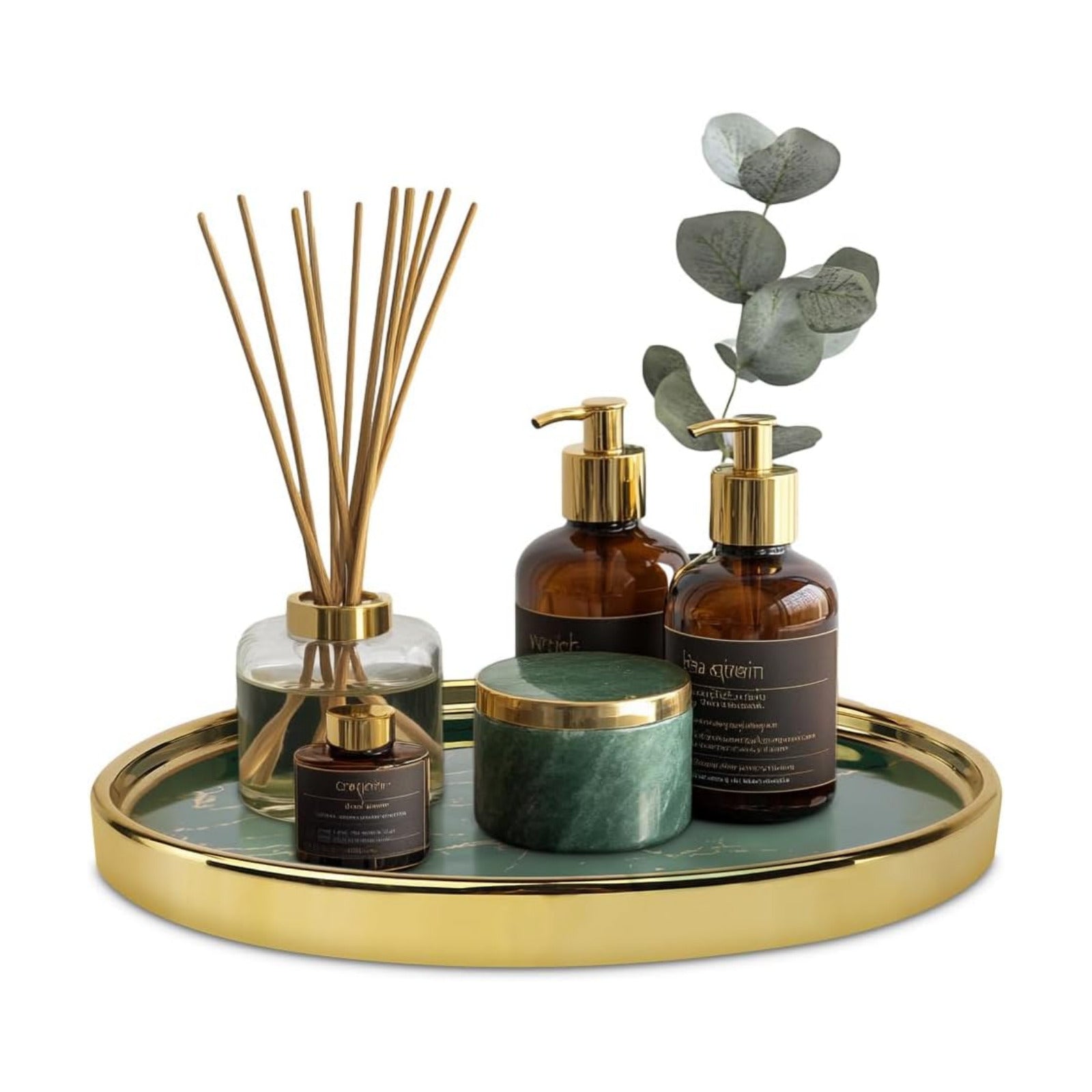 Ceramic Vanity Tray / Green / 10.2