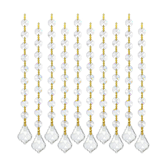 Crystal Garland Strands Hanging Glass Chandelier Beads Chains Crystal / Maple Leaf / Set of 10