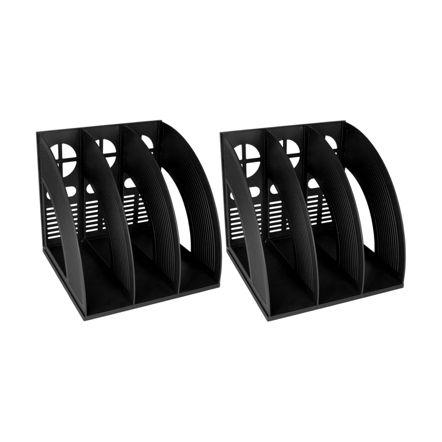 SAYEEC 2Pcs Magazine Holder Plastic File Sorter Binder Holder for Desk Folder Organizer Stand Book Shelf Dividers