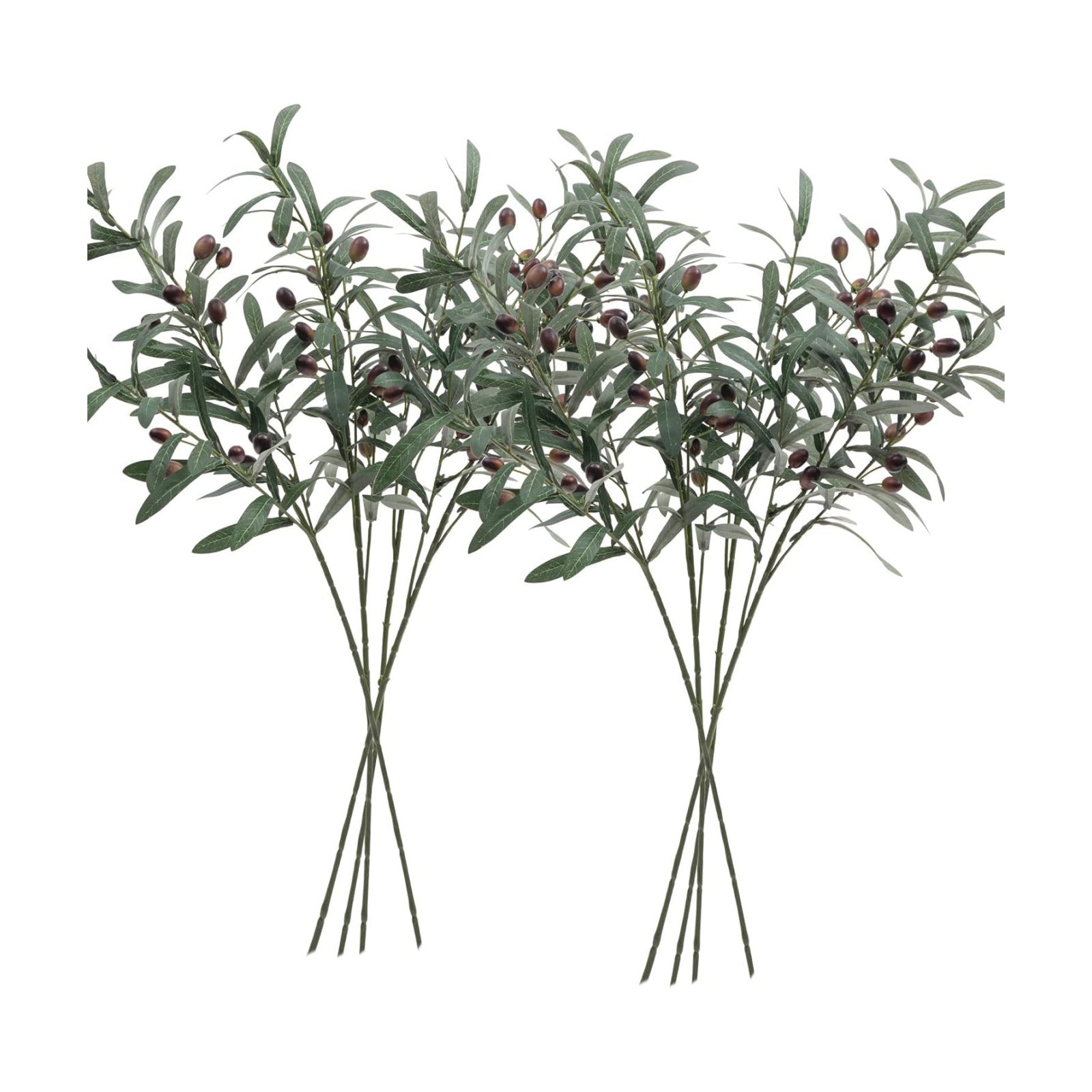 Fake Olive Tree Branches Faux Olive Branches for Vase Long Stems / 28" Tall / 28 Inch / Set of 8