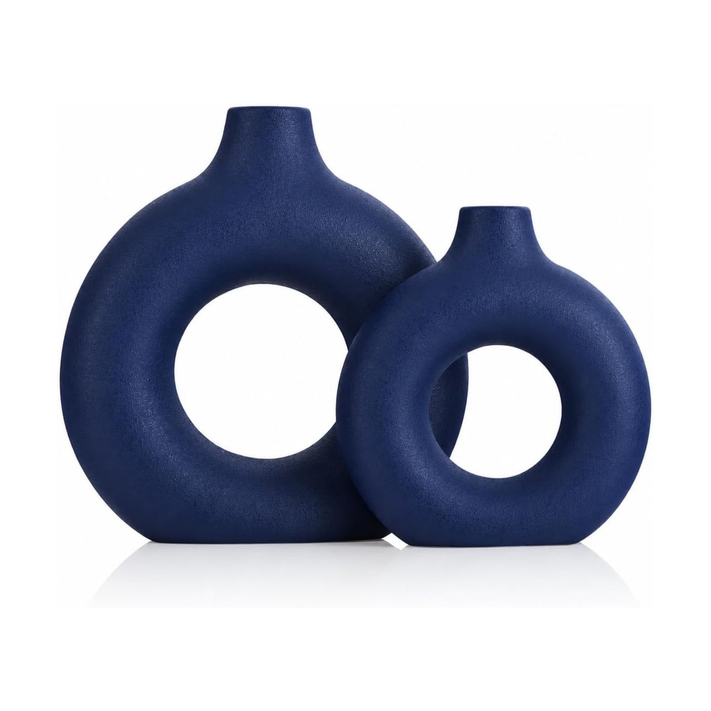 Navy Ceramics Vase / Blue / Set of 2