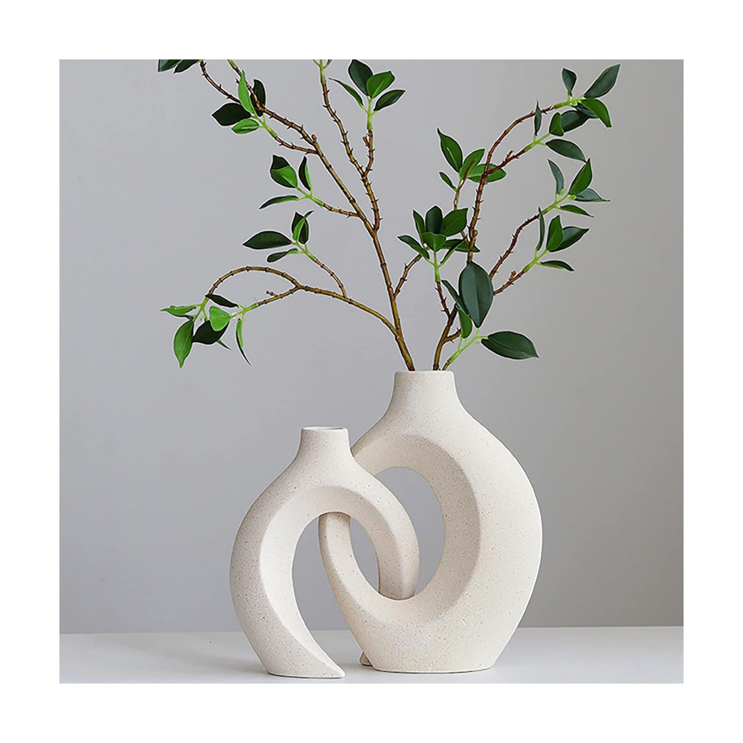 Ceramic Vase Set / White