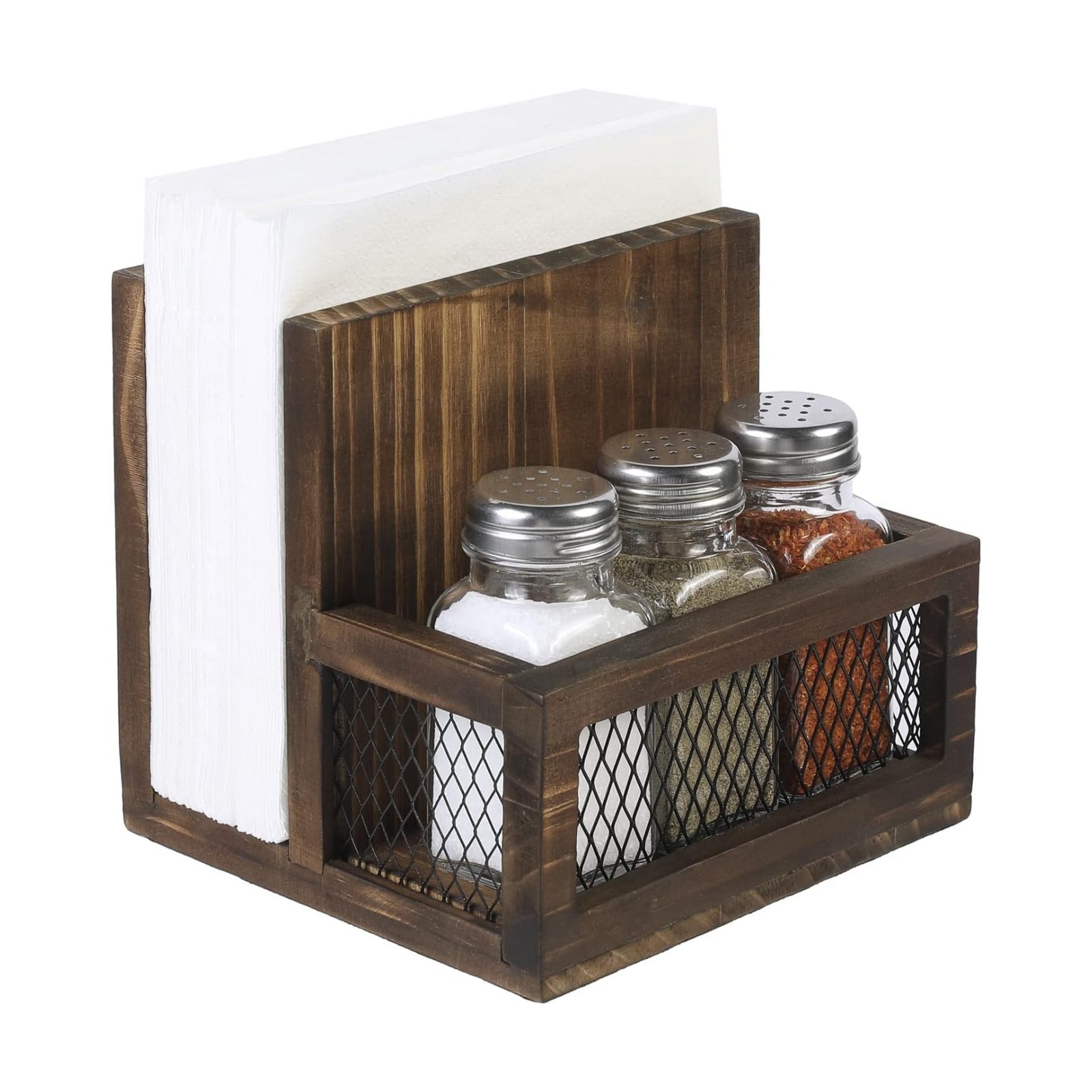Farmhouse Multifunctional Napkin Holder / Burnt