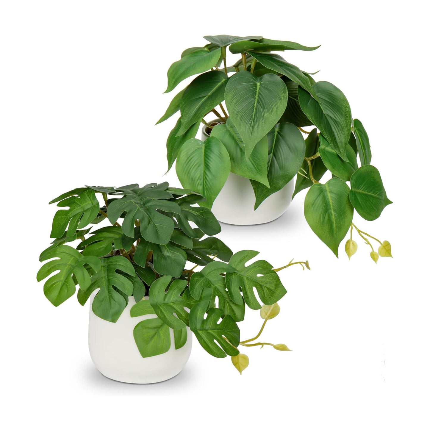 Fake Plants Artificial Plants Faux Pothos / Fake Plants #2 / White / Set of 2