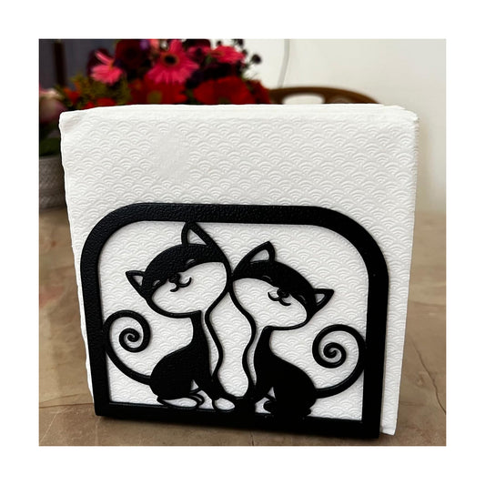 Paper & Tissue Holder for Farmhouse Table / Twin Kitten