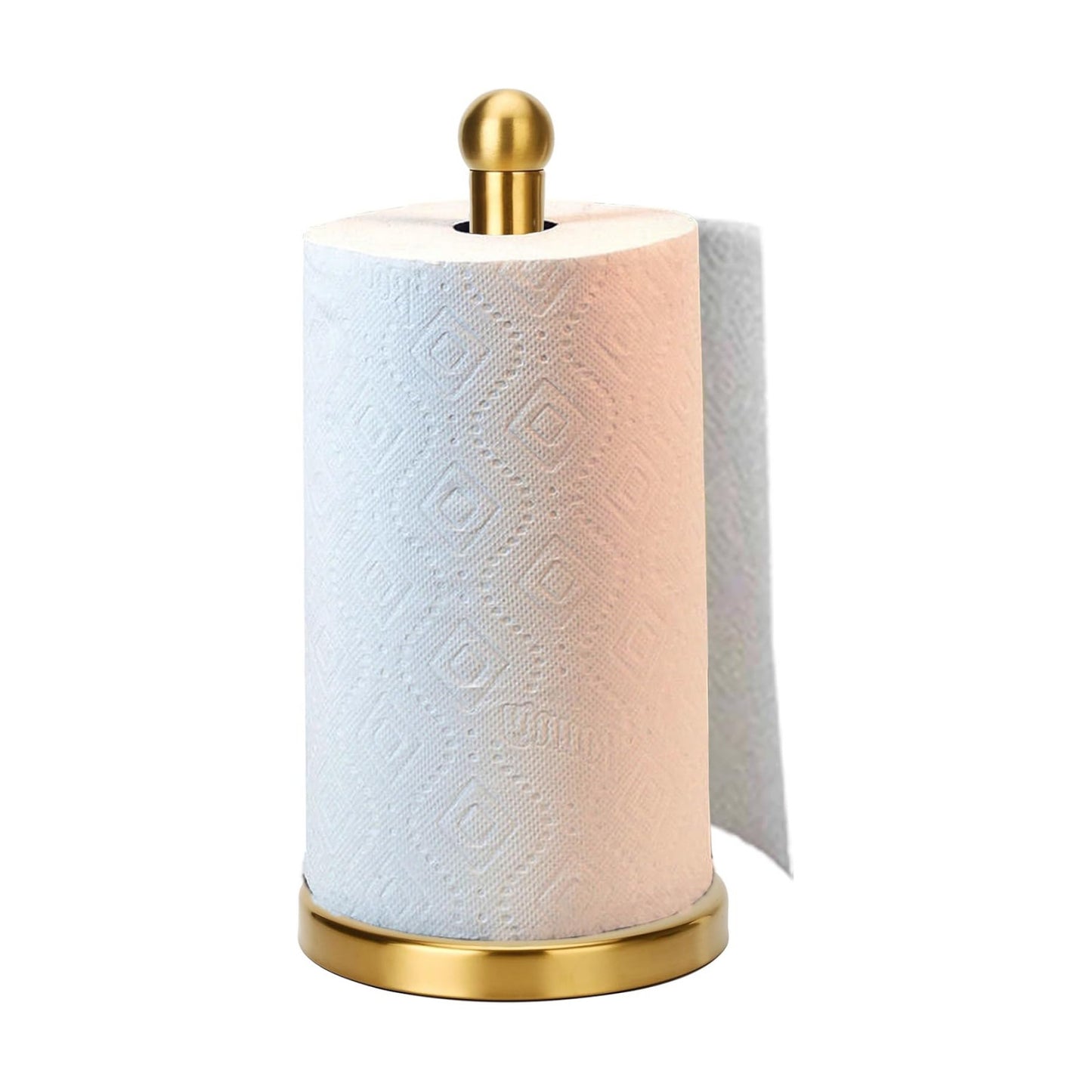 Paper Towel Holder Stand with Sturdy Base Fits Standard and Jumbo Sized Paper Towel, Paper Towel Holder Countertop
