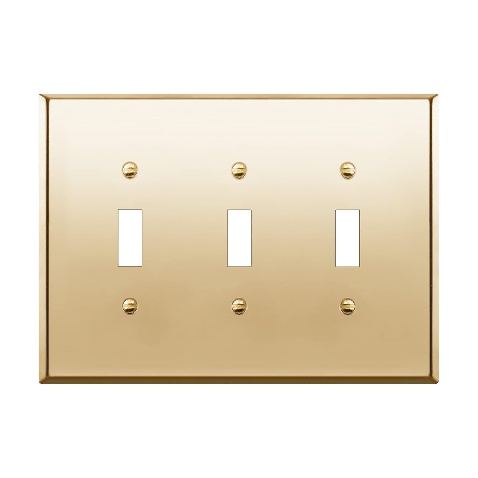 LIDER Toggle Light Switch Metal Wall Plate, Switch Cover, Mid-Size 3-Gang | Stainless Steel, Corrosion Resistant, UL