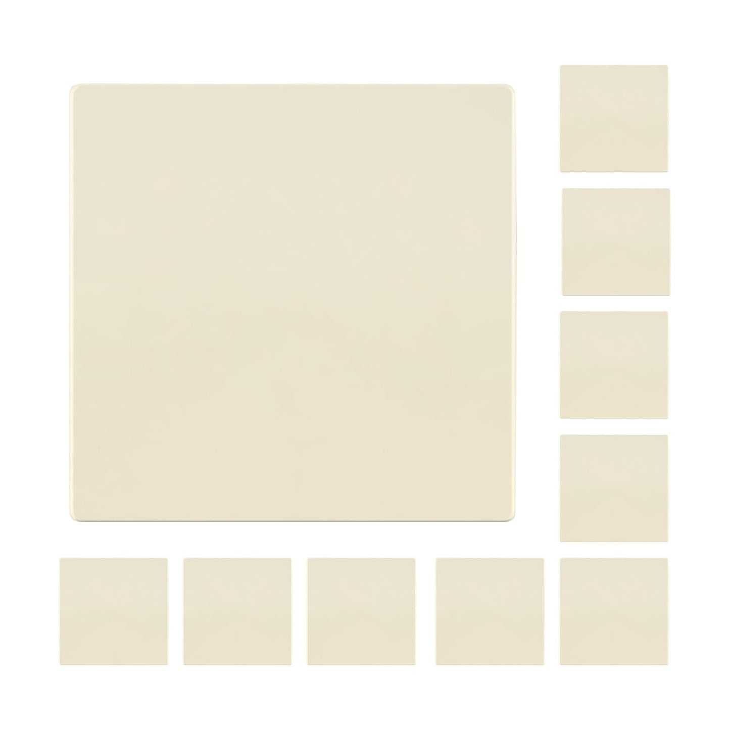 LIDER Double Blank Wall Plate, Screwless Design, Midsize, 2-Gang, 10-Pack | Temperature And Impact Resistant, Matte