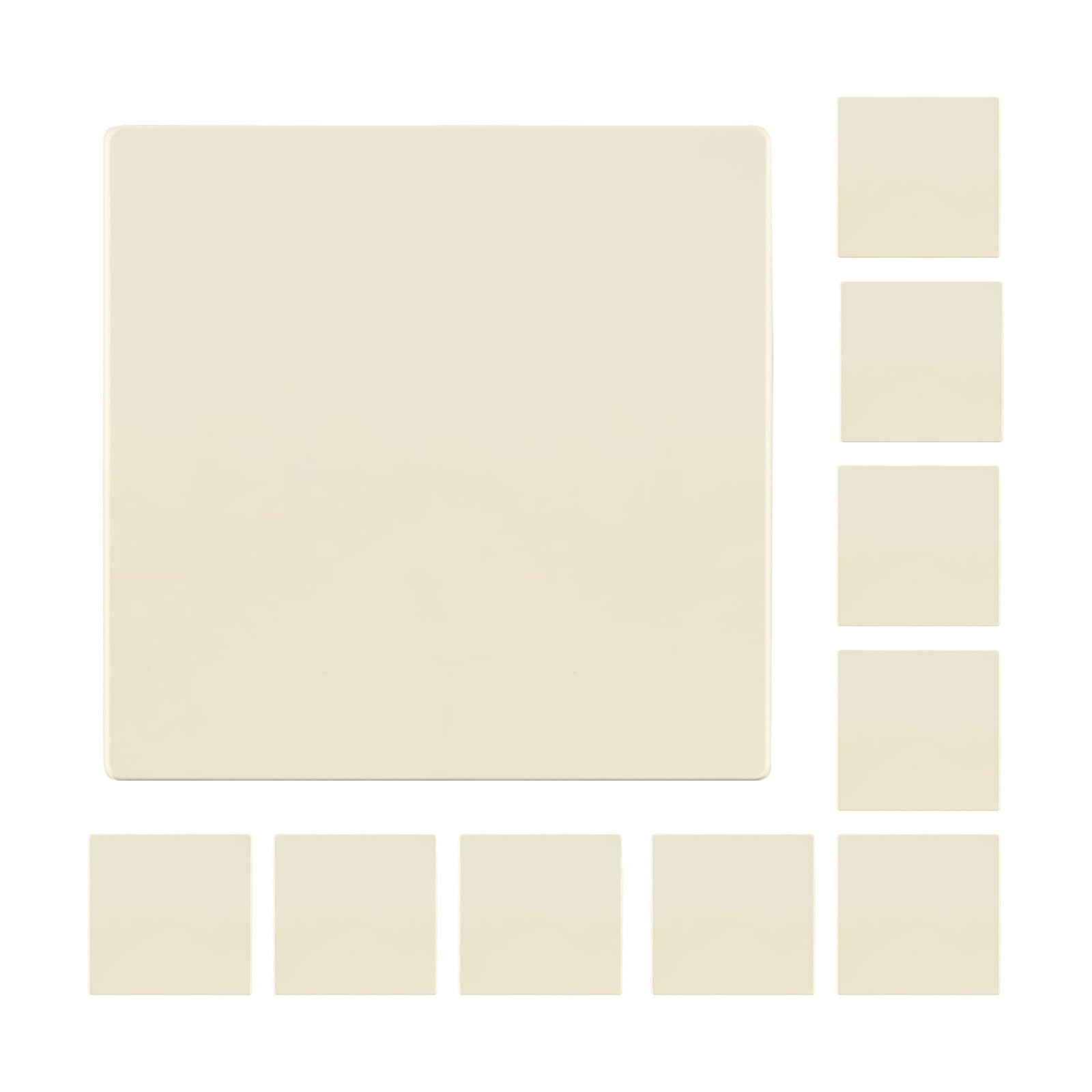 LIDER Double Blank Wall Plate, Screwless Design, Midsize, 2-Gang, 10-Pack | Temperature And Impact Resistant, Matte