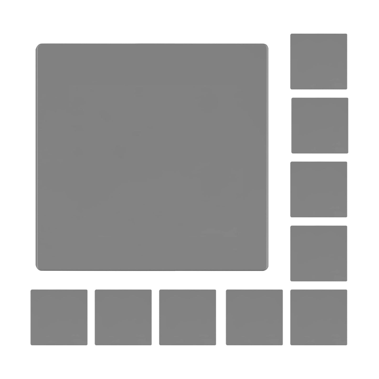 LIDER Double Blank Wall Plate, Screwless Design, Midsize, 2-Gang, 10-Pack | Temperature And Impact Resistant, Matte