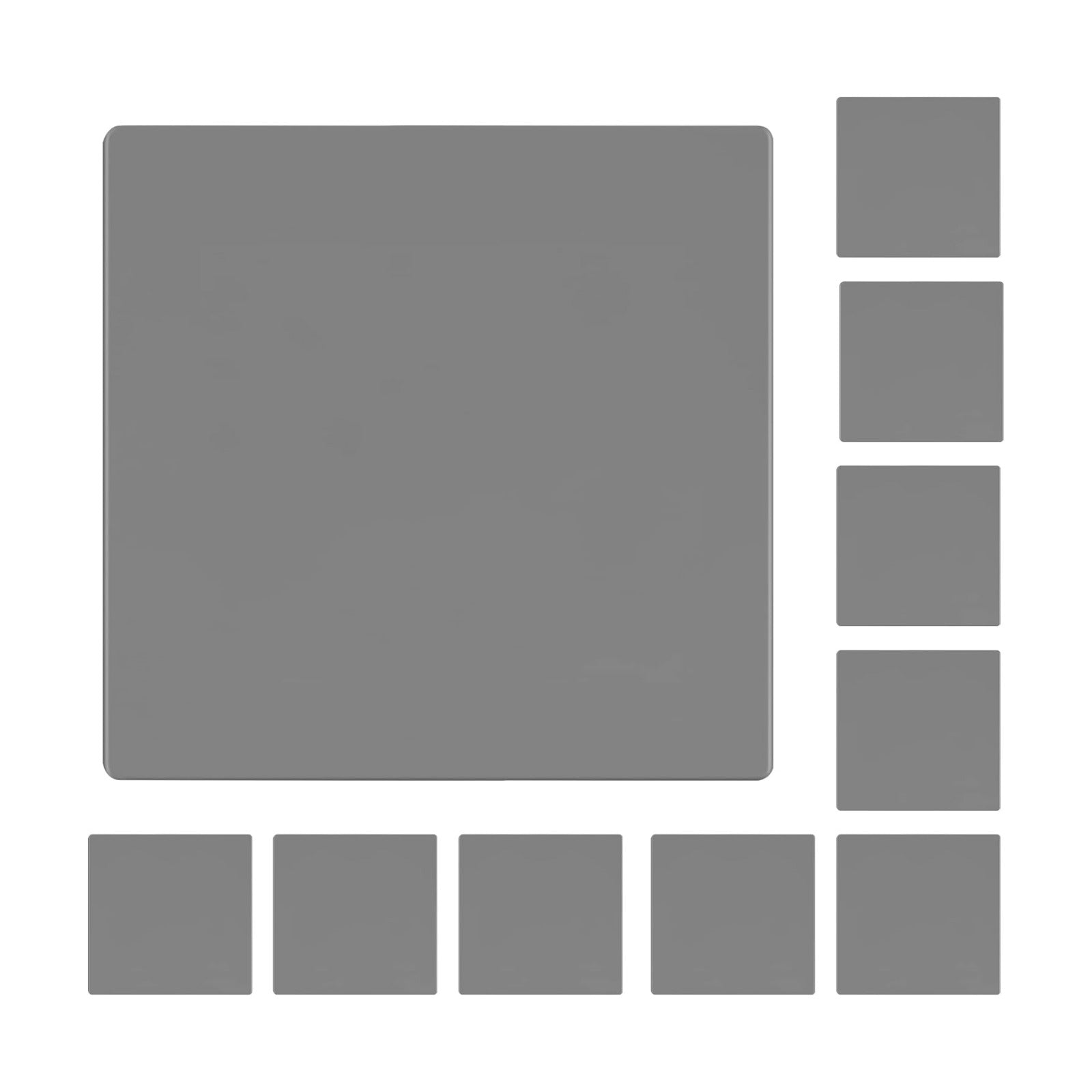LIDER Double Blank Wall Plate, Screwless Design, Midsize, 2-Gang, 10-Pack | Temperature And Impact Resistant, Matte