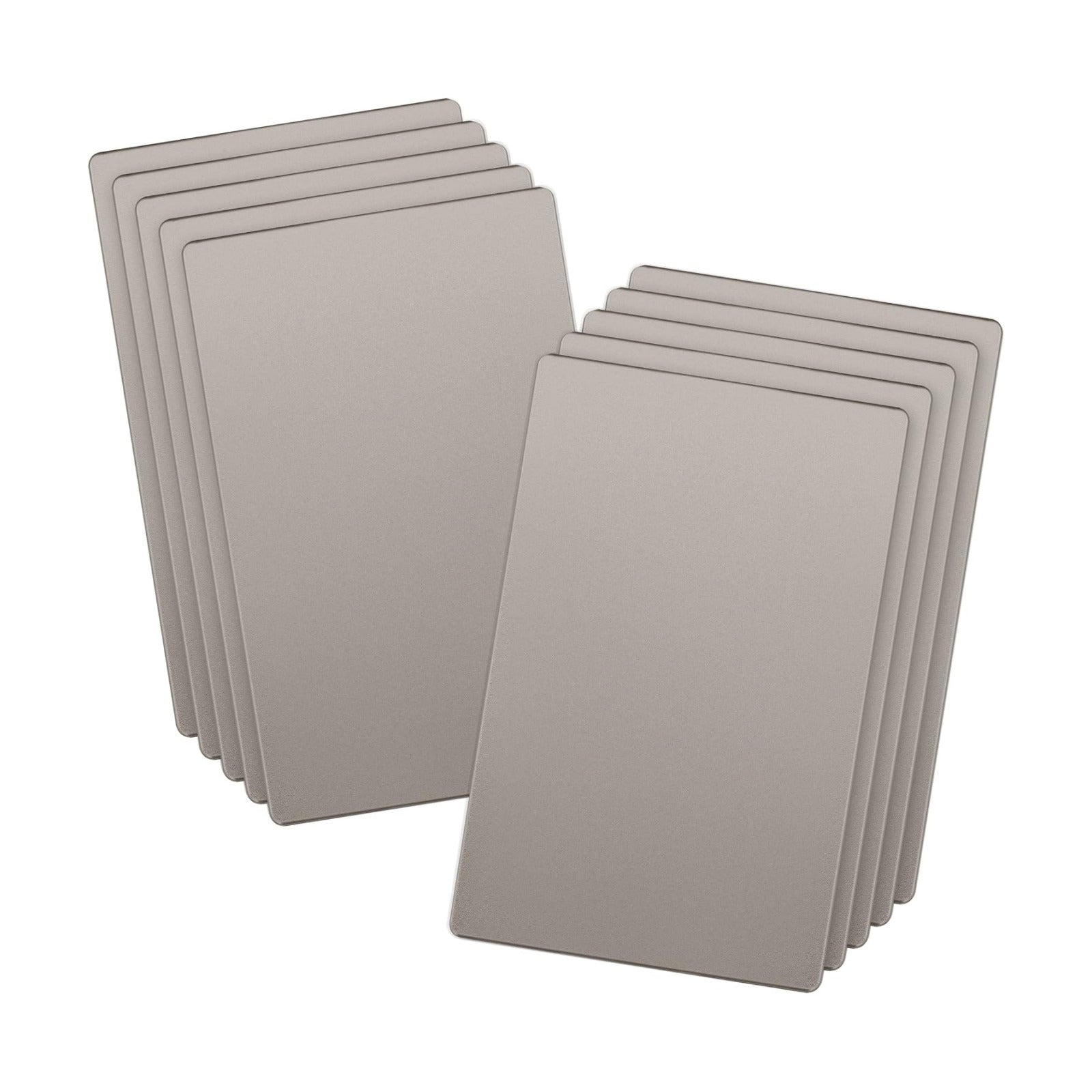 LIDER Blank Wall Plate, Screwless Design, Midsize, 1-Gang, 10-Pack | Temperature And Impact Resistant, Matte Nickel