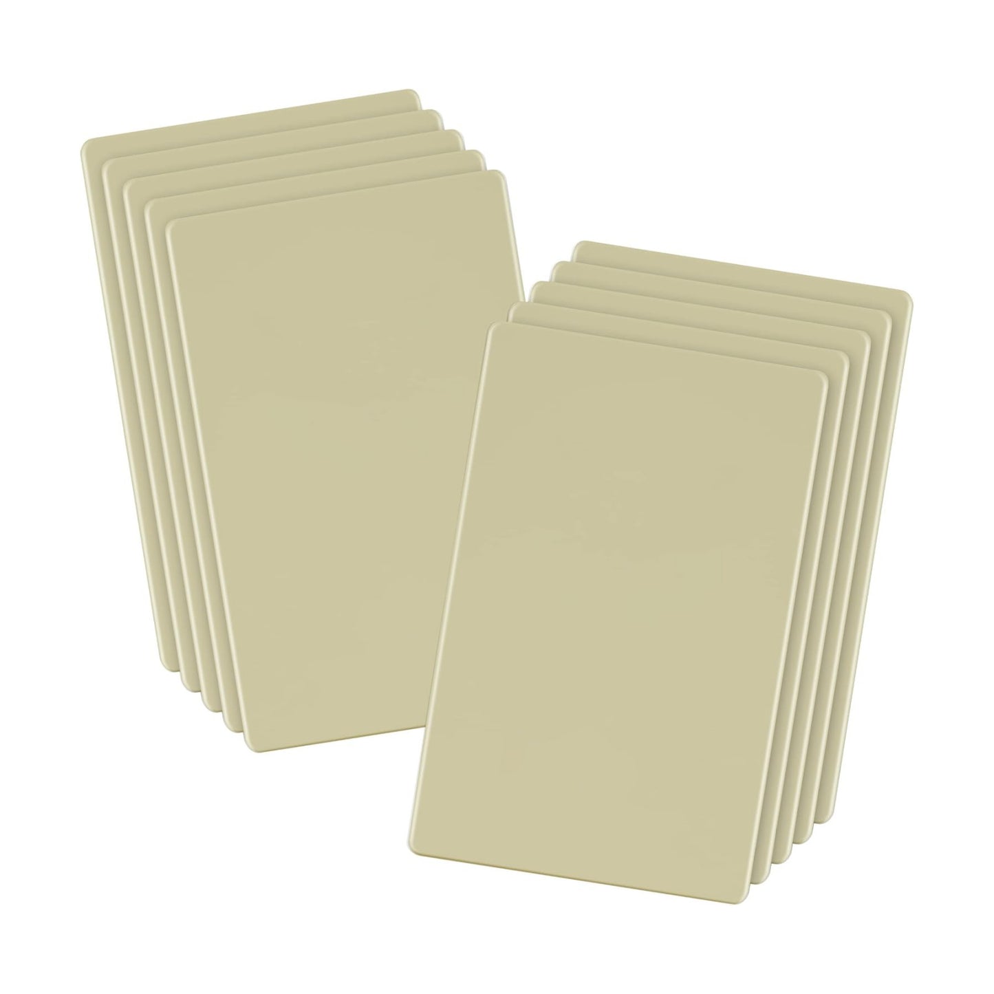 LIDER Blank Wall Plate, Screwless Design, 1-Gang, Matte Ivory, 10-Pack | Temperature And Impact Resistant, Midsize