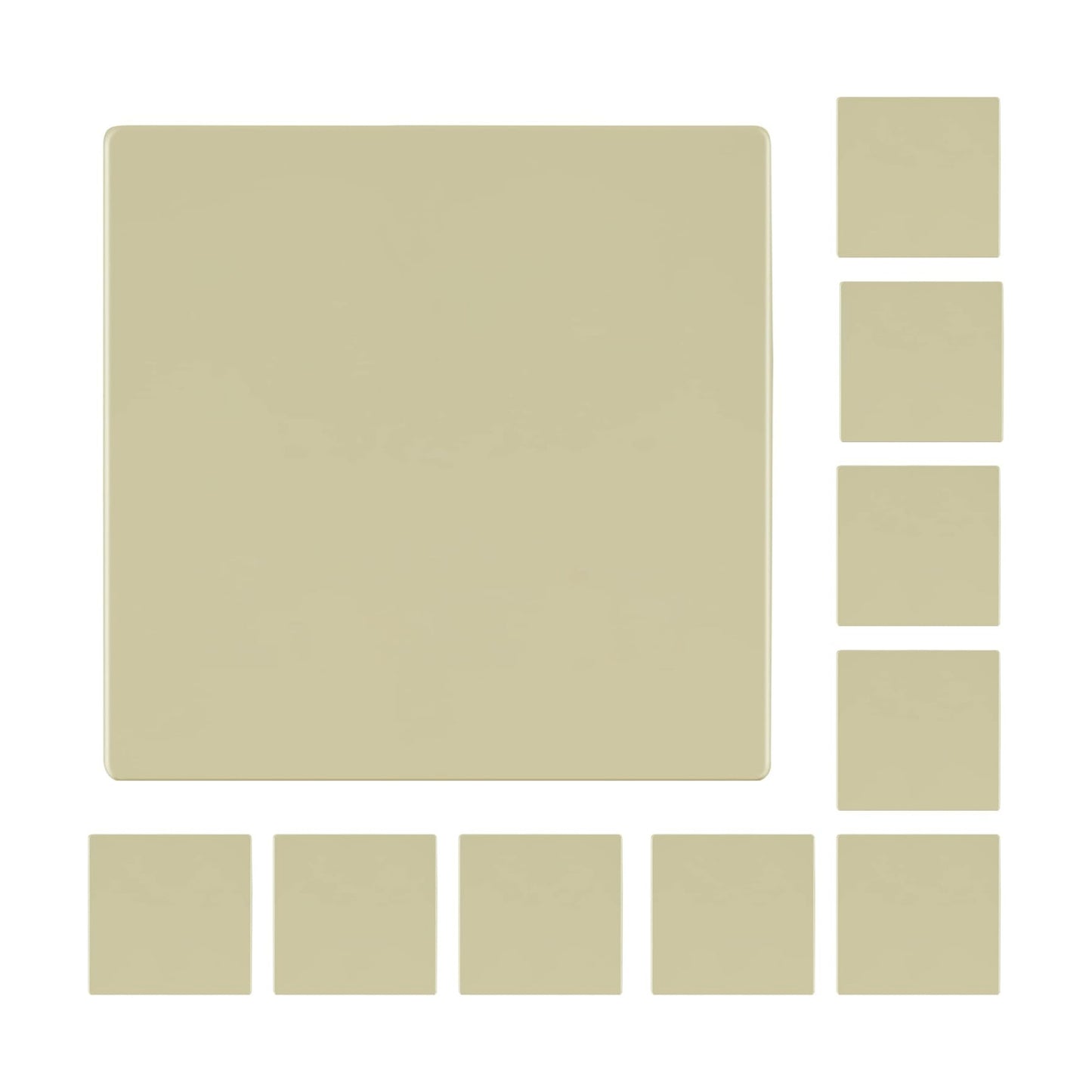 LIDER Double Blank Wall Plate, Screwless Design, Midsize, 2-Gang, 10-Pack | Temperature And Impact Resistant, Matte