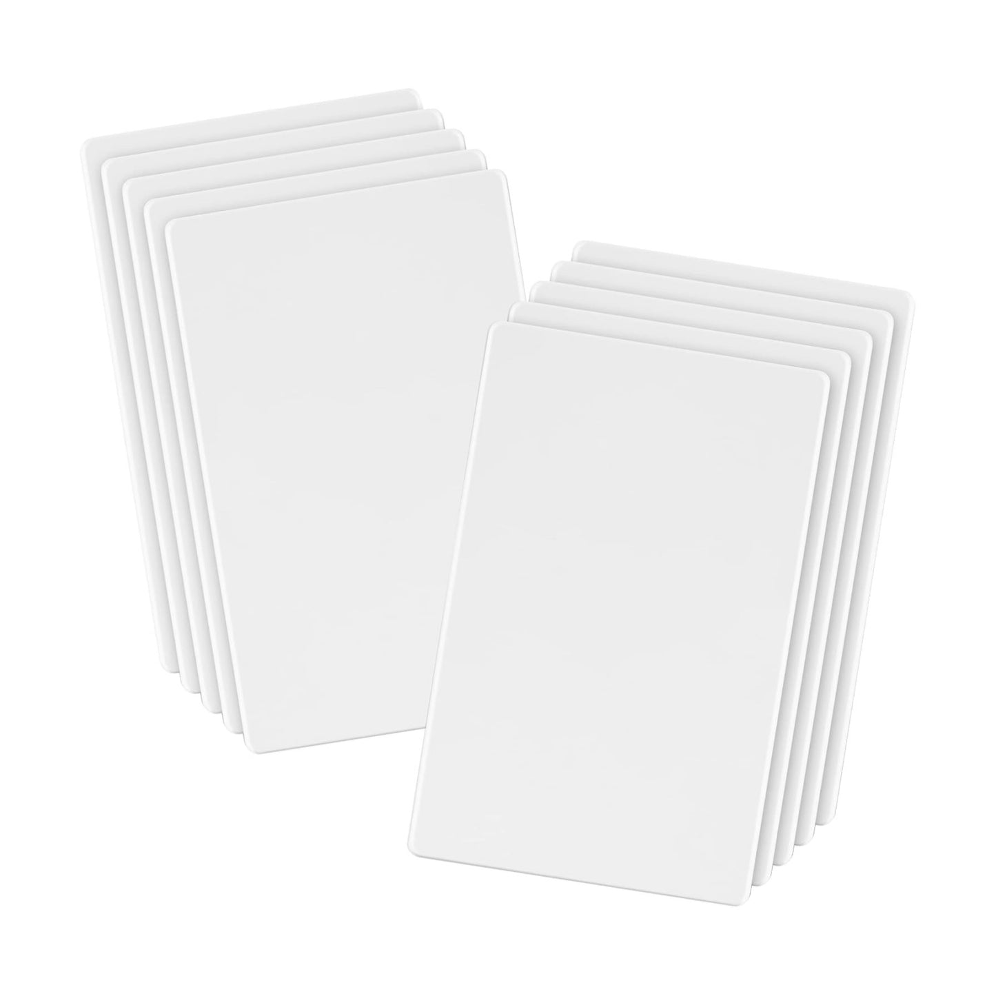 LIDER Blank Wall Plate, Screwless Design, 1-Gang, Matte White, 10-Pack | Temperature And Impact Resistant, Midsize
